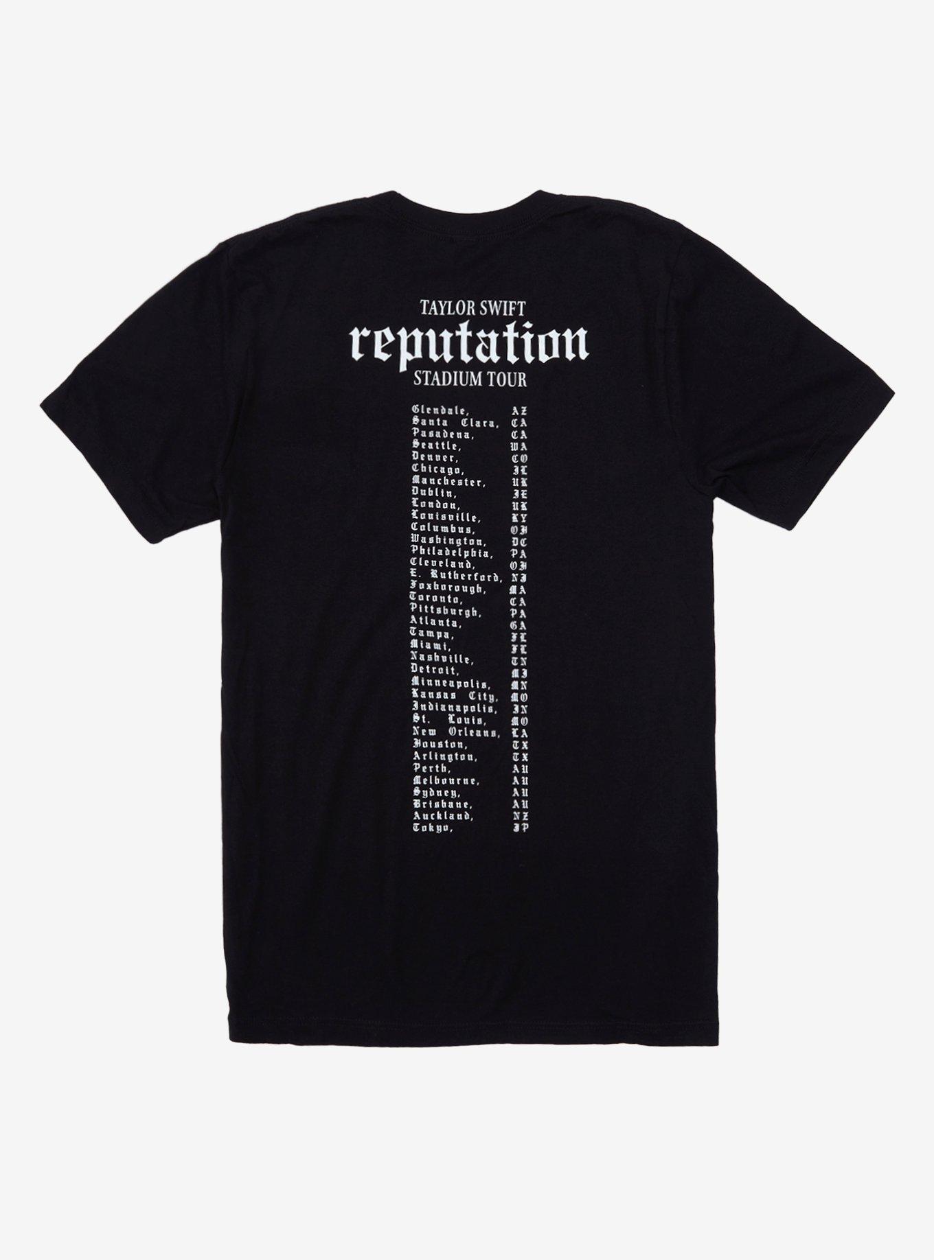 Taylor Swift Reputation Tour T-Shirt, BLACK, alternate