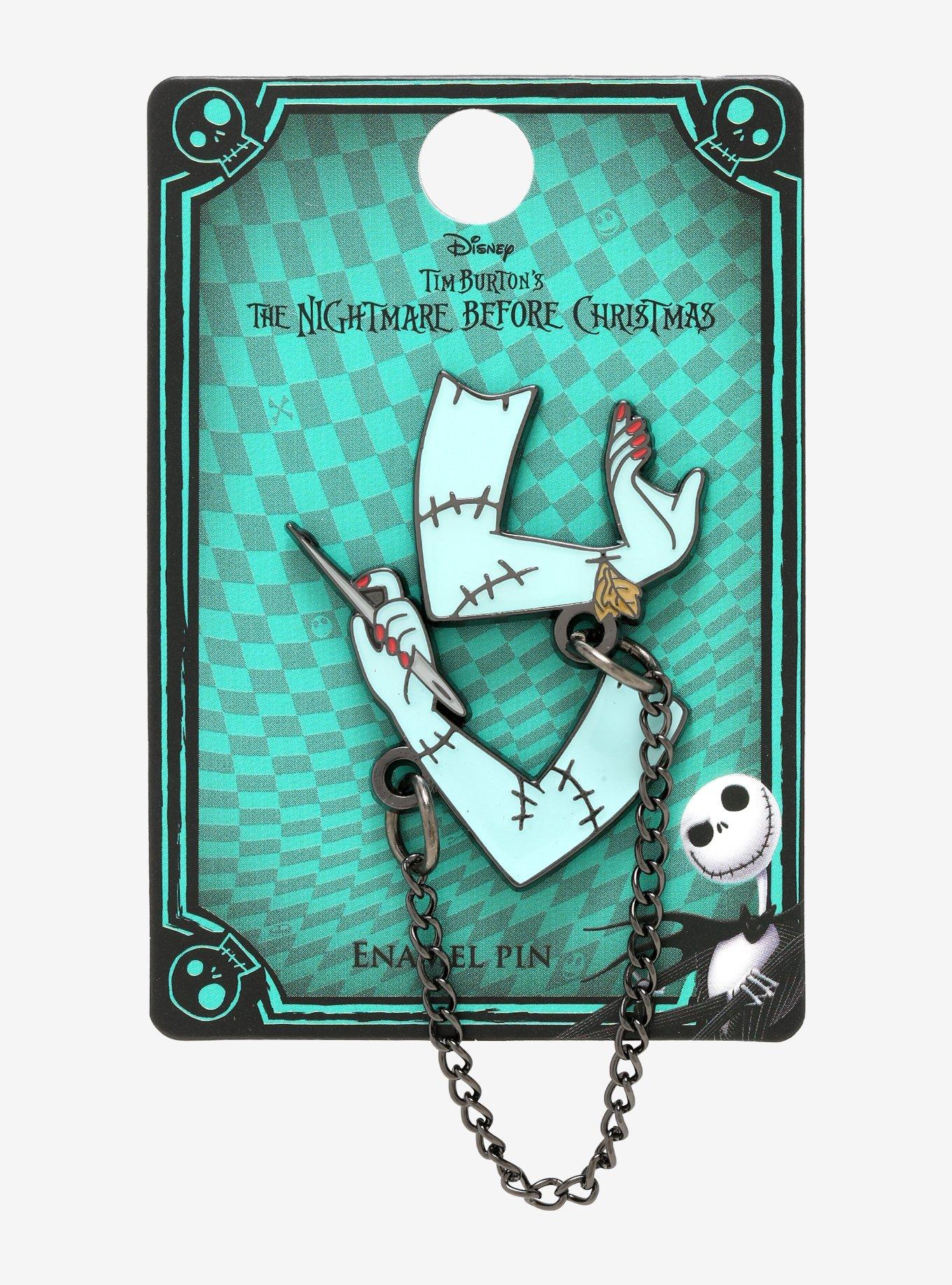 The Nightmare Before Christmas Sally Arms Chain Enamel Pin Set, , alternate