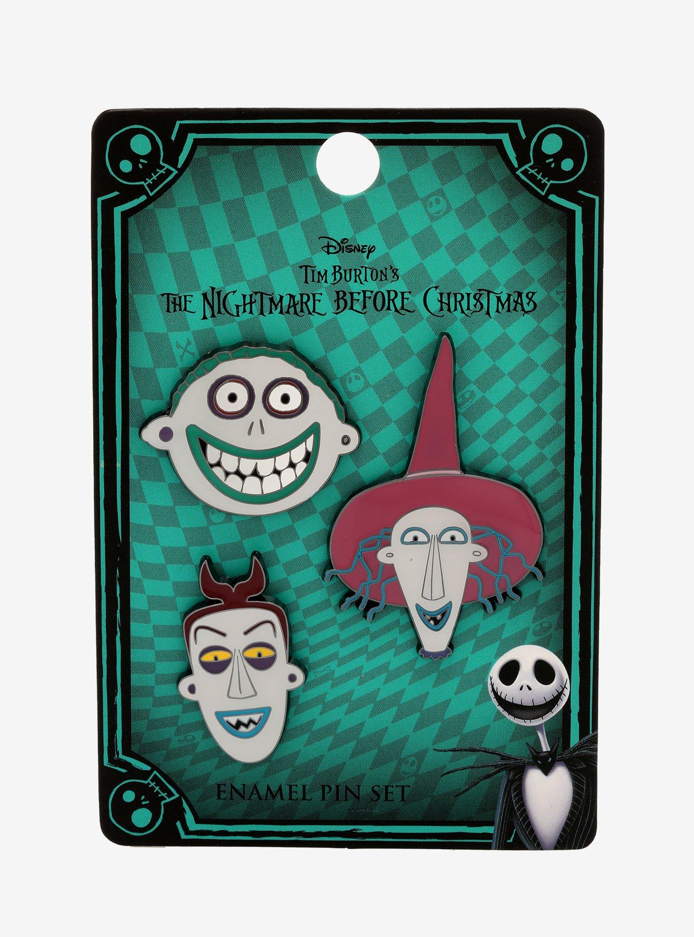 Loungefly The Nightmare Before Christmas Lock Shock & Barrel Enamel Pin Set, , alternate
