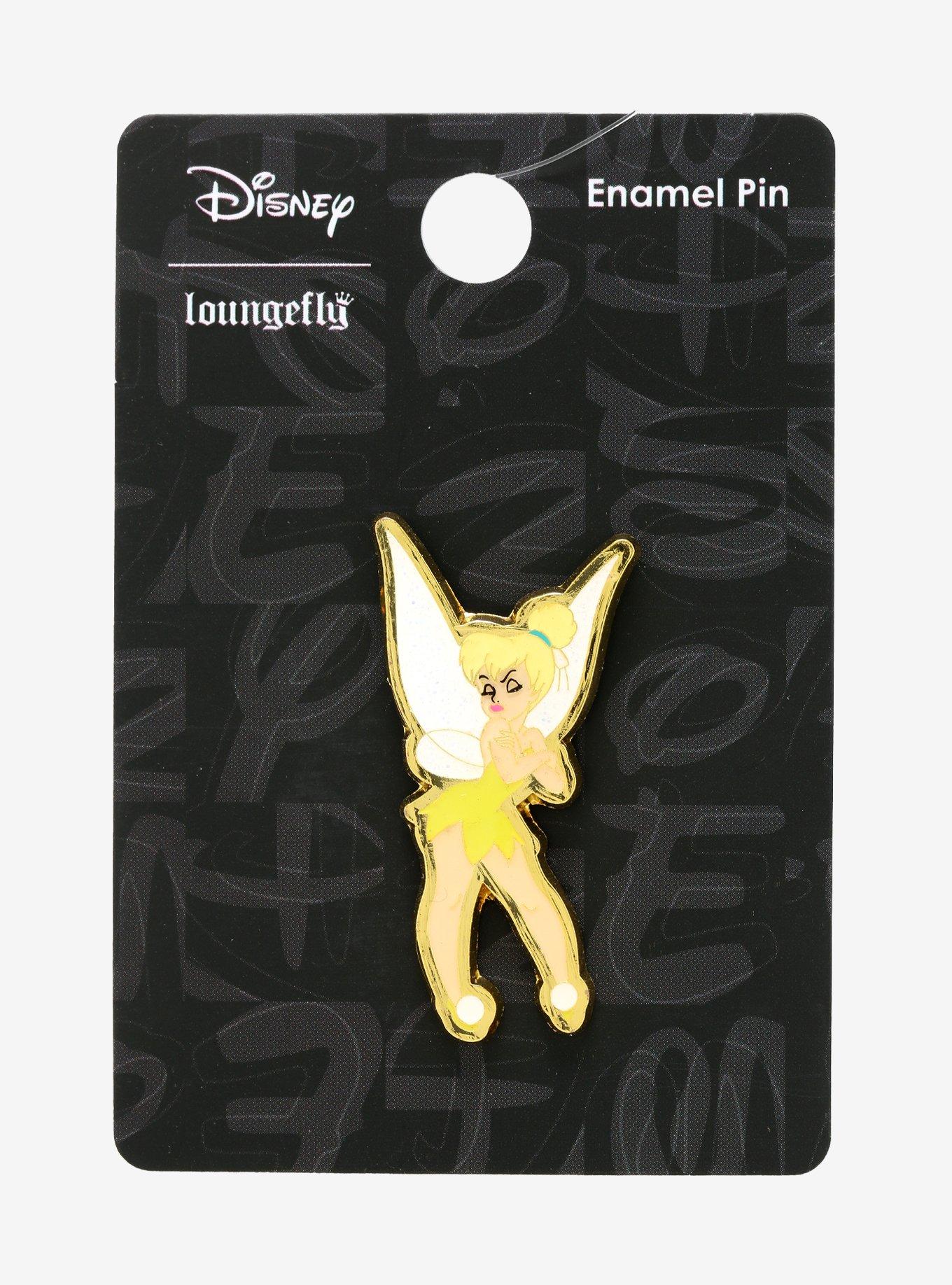 Loungefly Disney Peter Pan Tinker Bell Glitter Enamel Pin, , alternate
