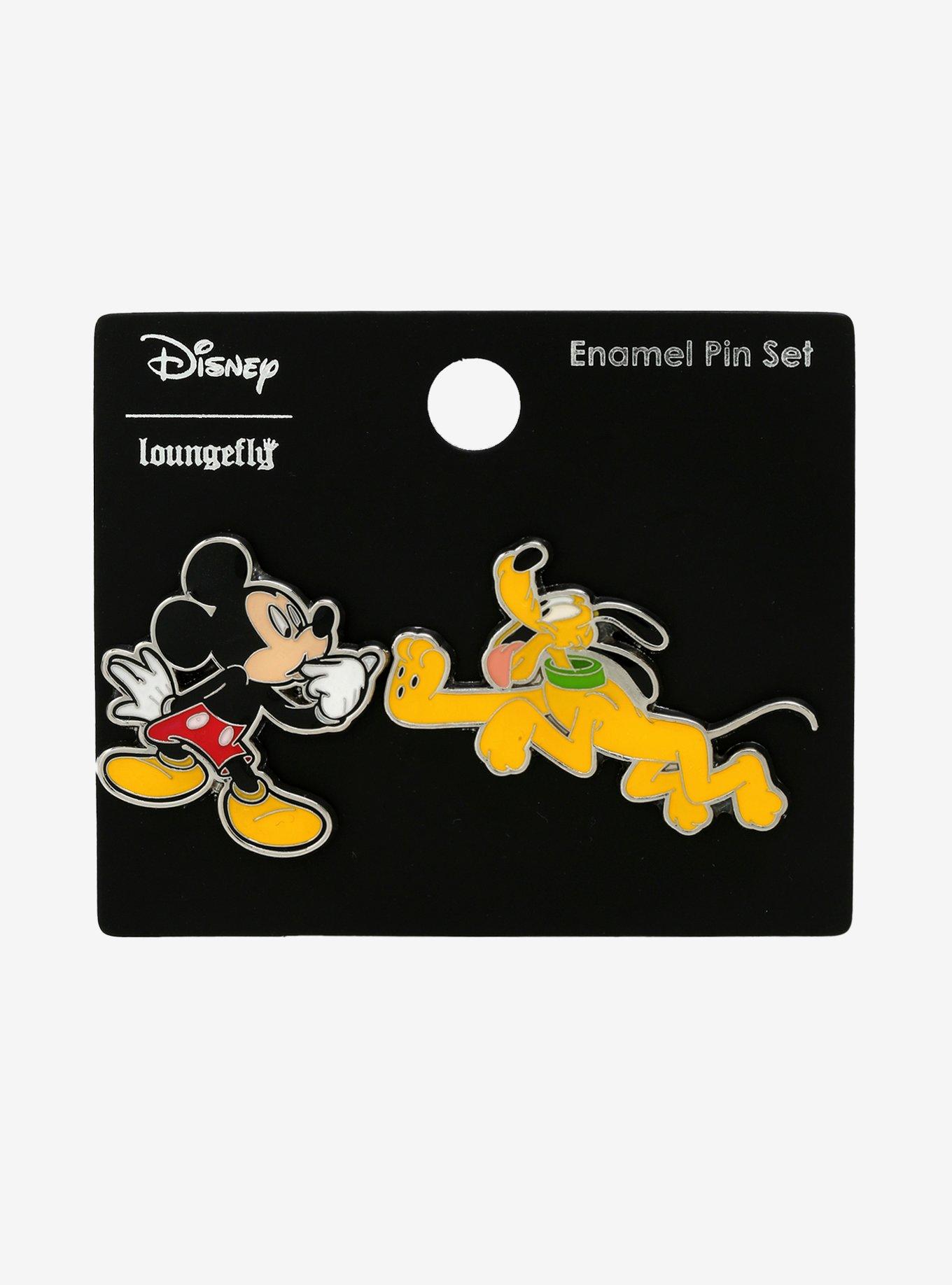 Loungefly Disney Mickey Mouse & Pluto Enamel Pin Set - BoxLunch Exclusive, , alternate
