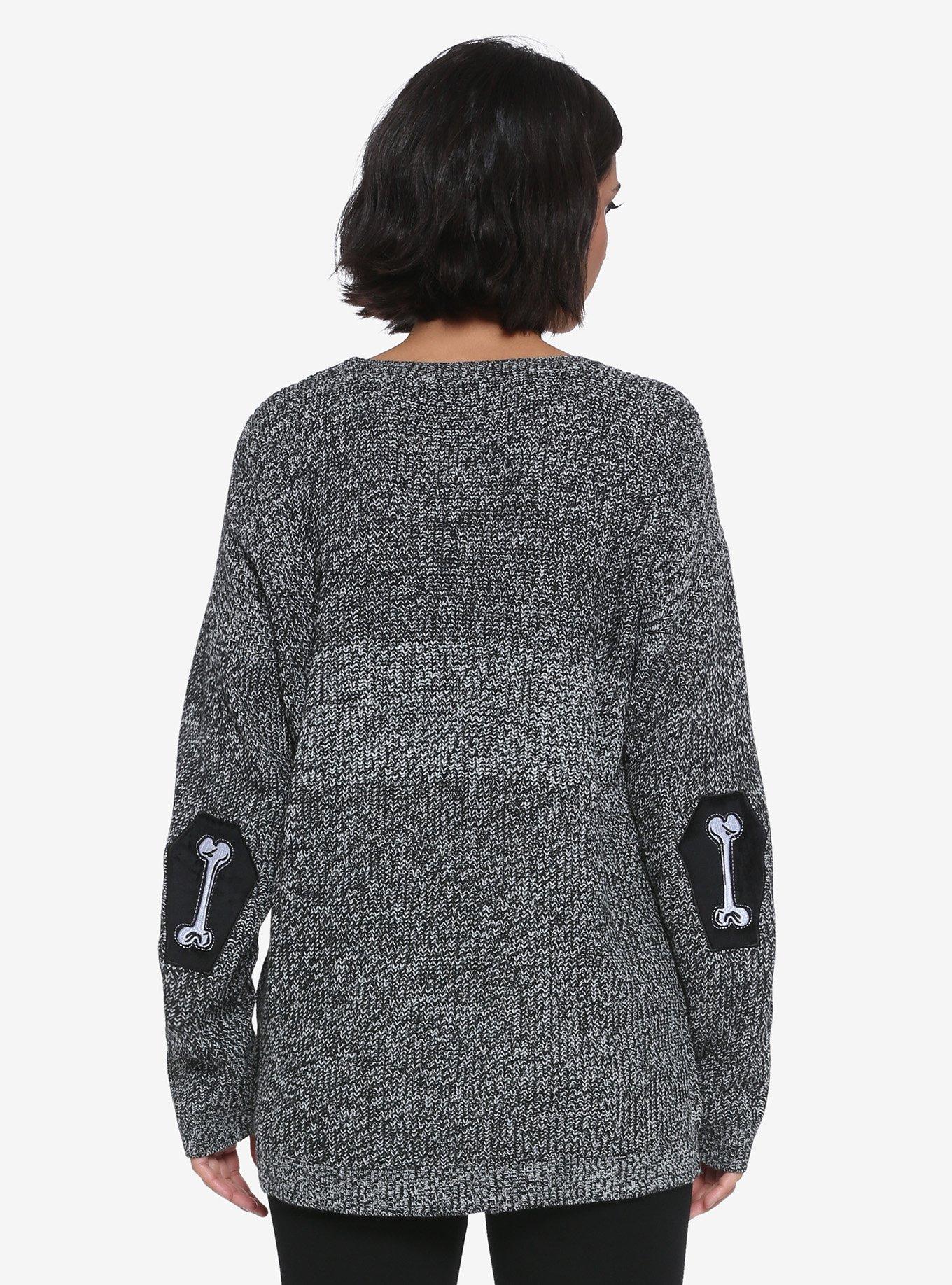 The Nightmare Before Christmas Jack Elbow Patch Sweater, MULTI, alternate