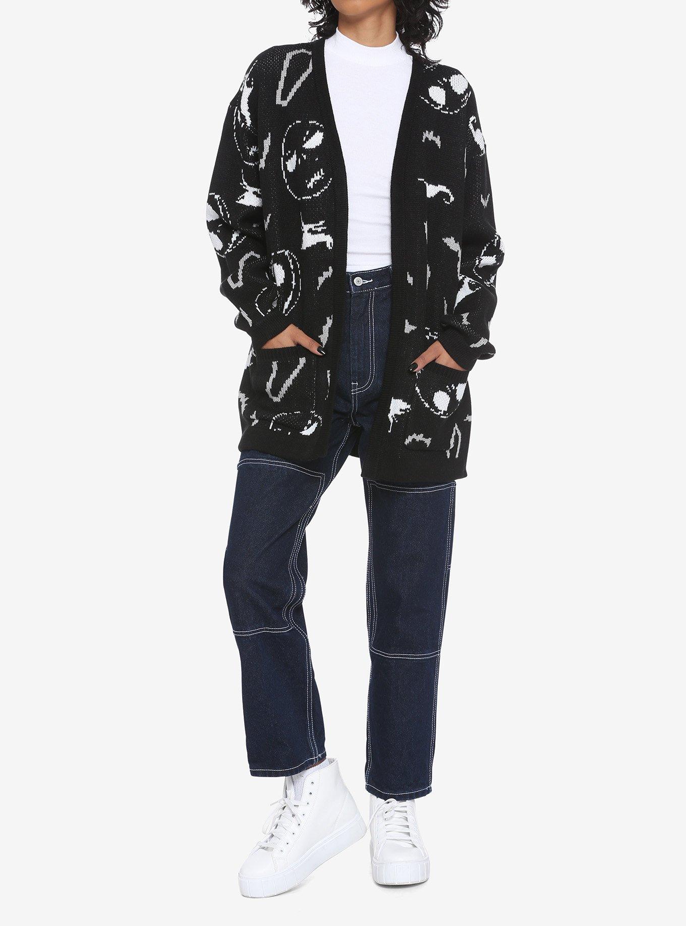 The Nightmare Before Christmas Back Lacing Open Cardigan, MULTI, alternate