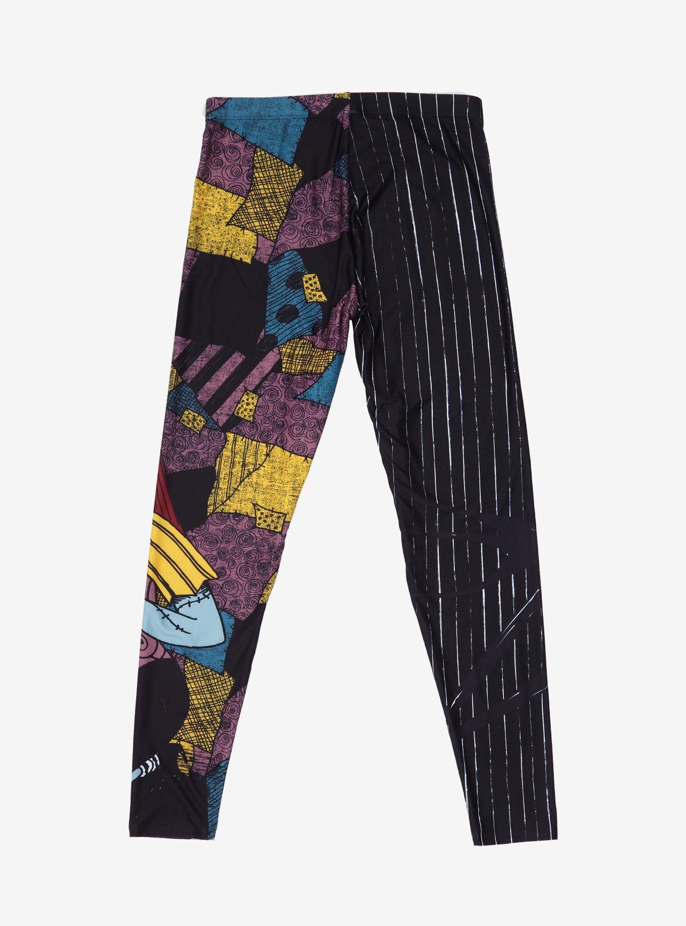 The Nightmare Before Christmas Jack & Sally Split Leggings, MULTI, alternate