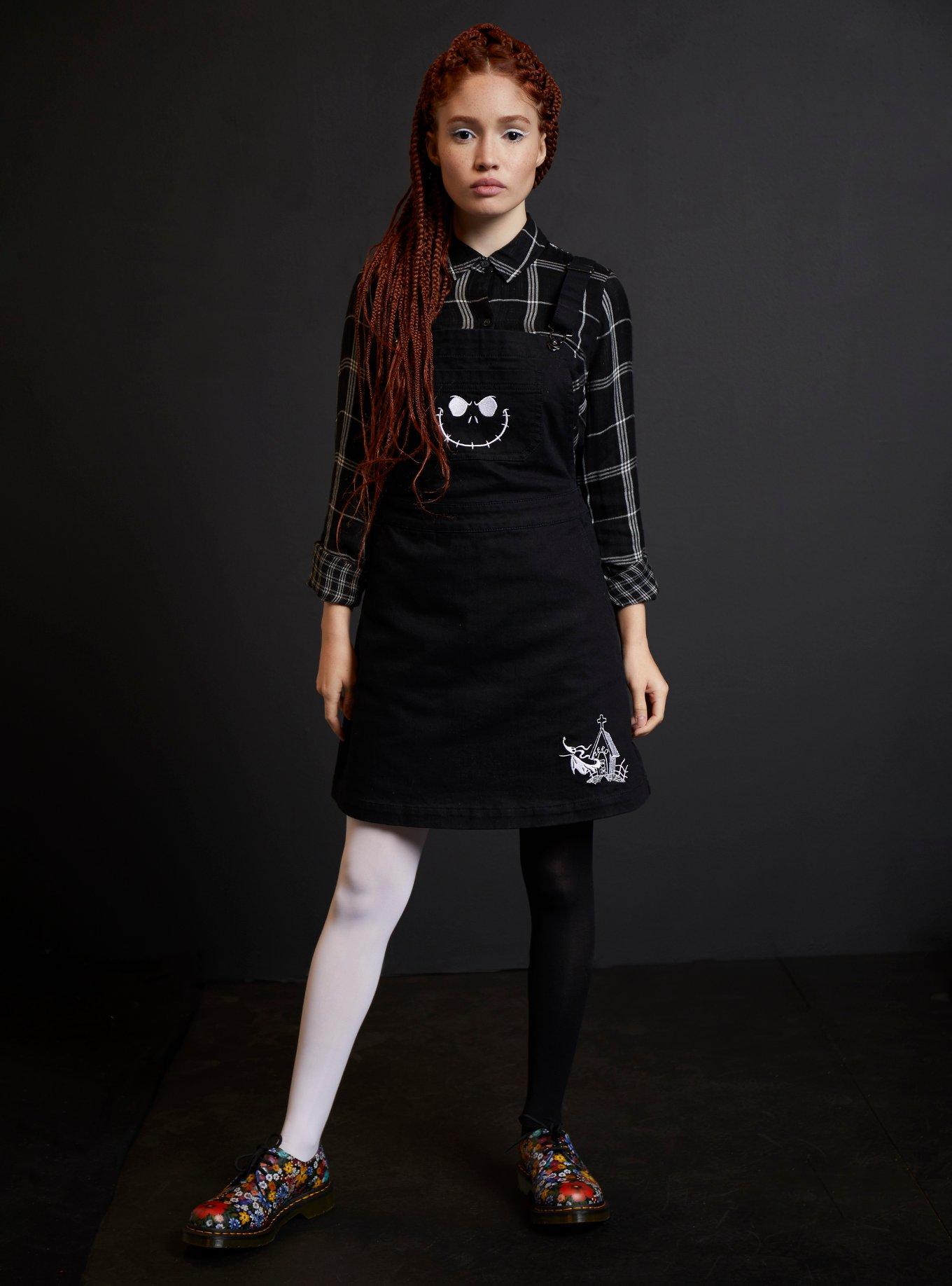 The Nightmare Before Christmas Jack Denim Skirtall, BLACK, alternate