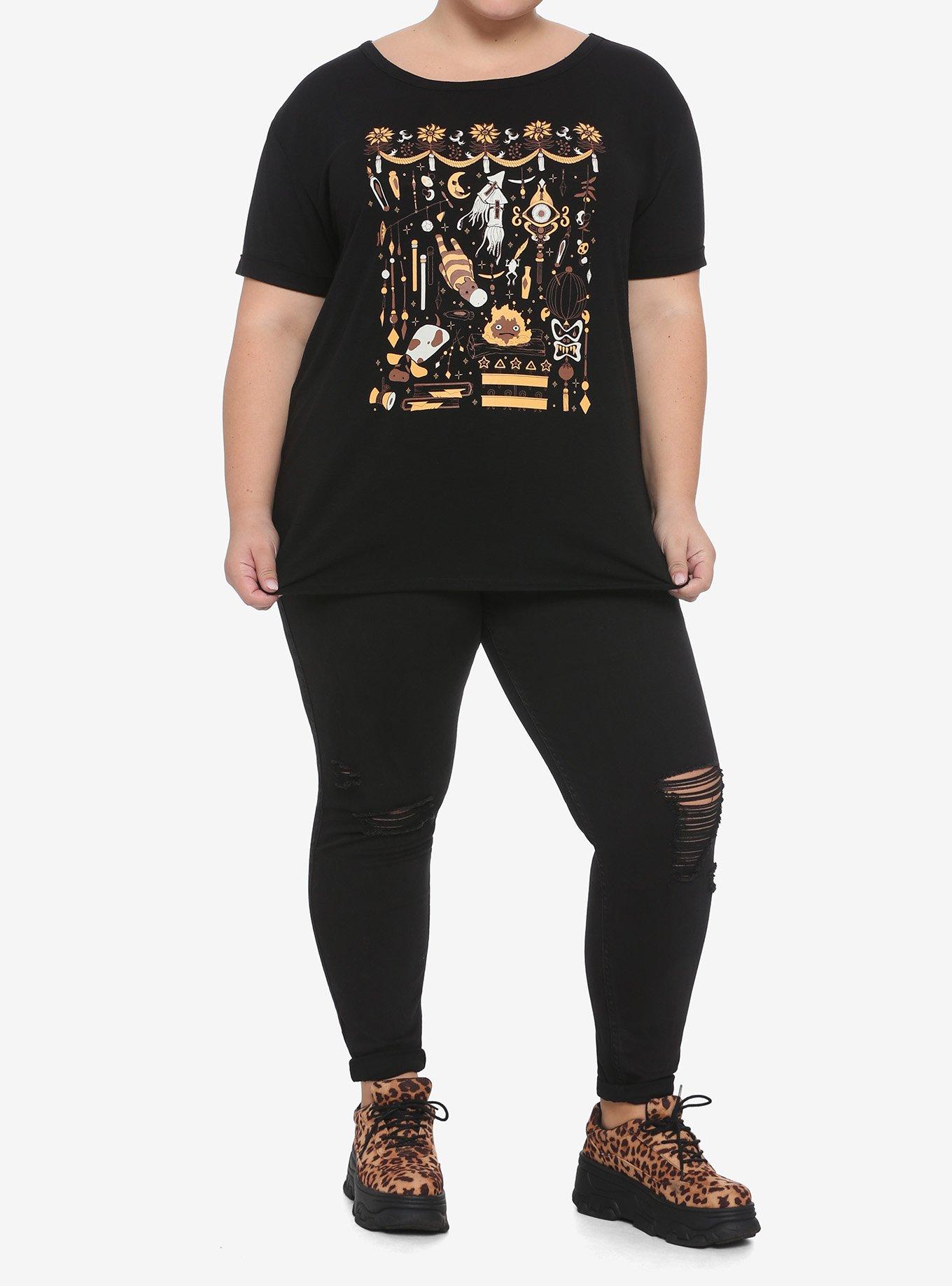Her Universe Studio Ghibli Howl's Moving Castle Howl's Room Girls T-Shirt Plus Size, MULTI, alternate