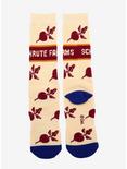 The Office Schrute Farms Beet Allover Print Crew Socks - BoxLunch Exclusive, , alternate