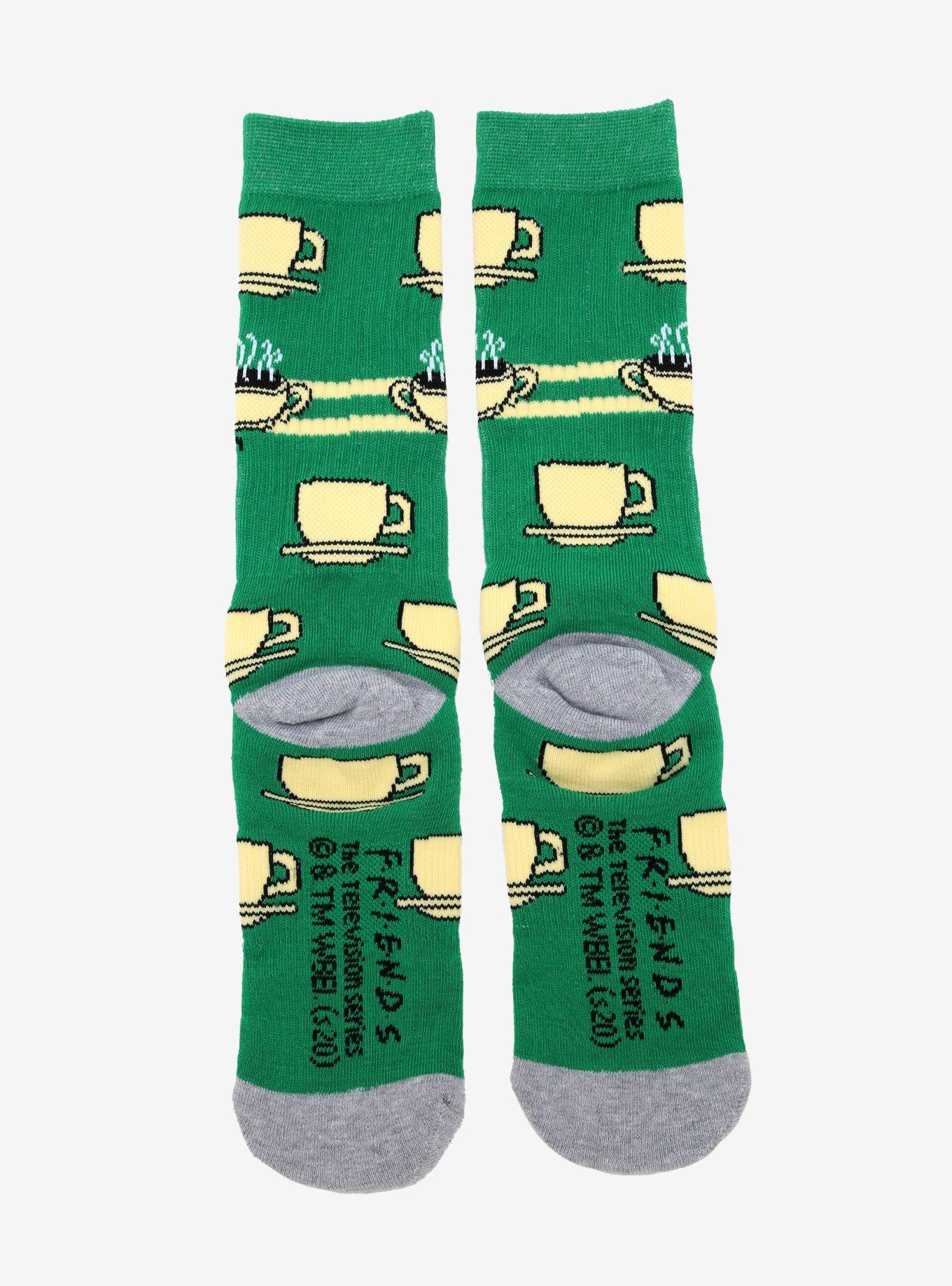 Friends Central Perk Mug Allover Print Crew Socks - BoxLunch Exclusive, , alternate