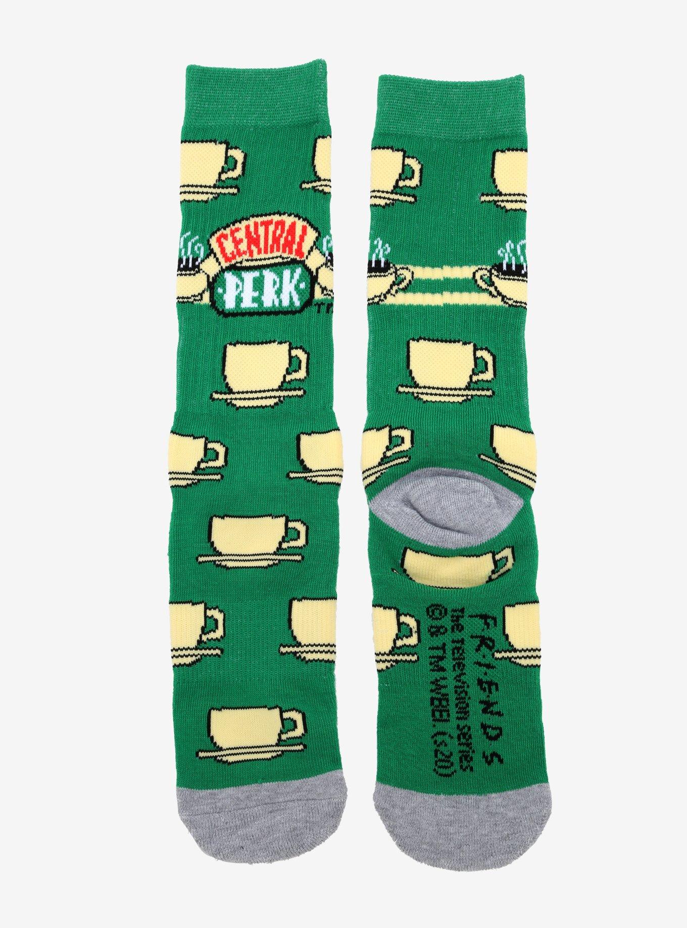 Friends Central Perk Mug Allover Print Crew Socks - BoxLunch Exclusive, , alternate