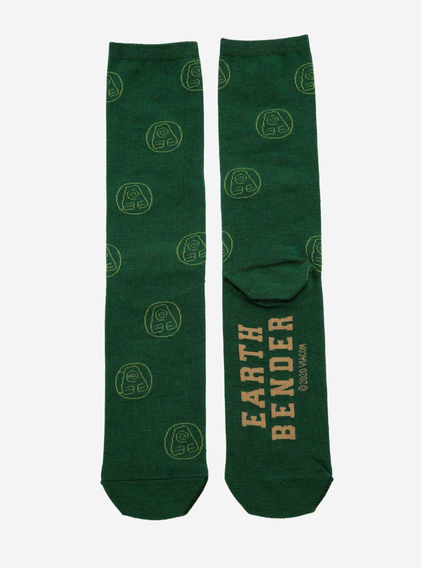 Avatar: The Last Airbender Earthbending Symbol Crew Socks - BoxLunch Exclusive, , alternate