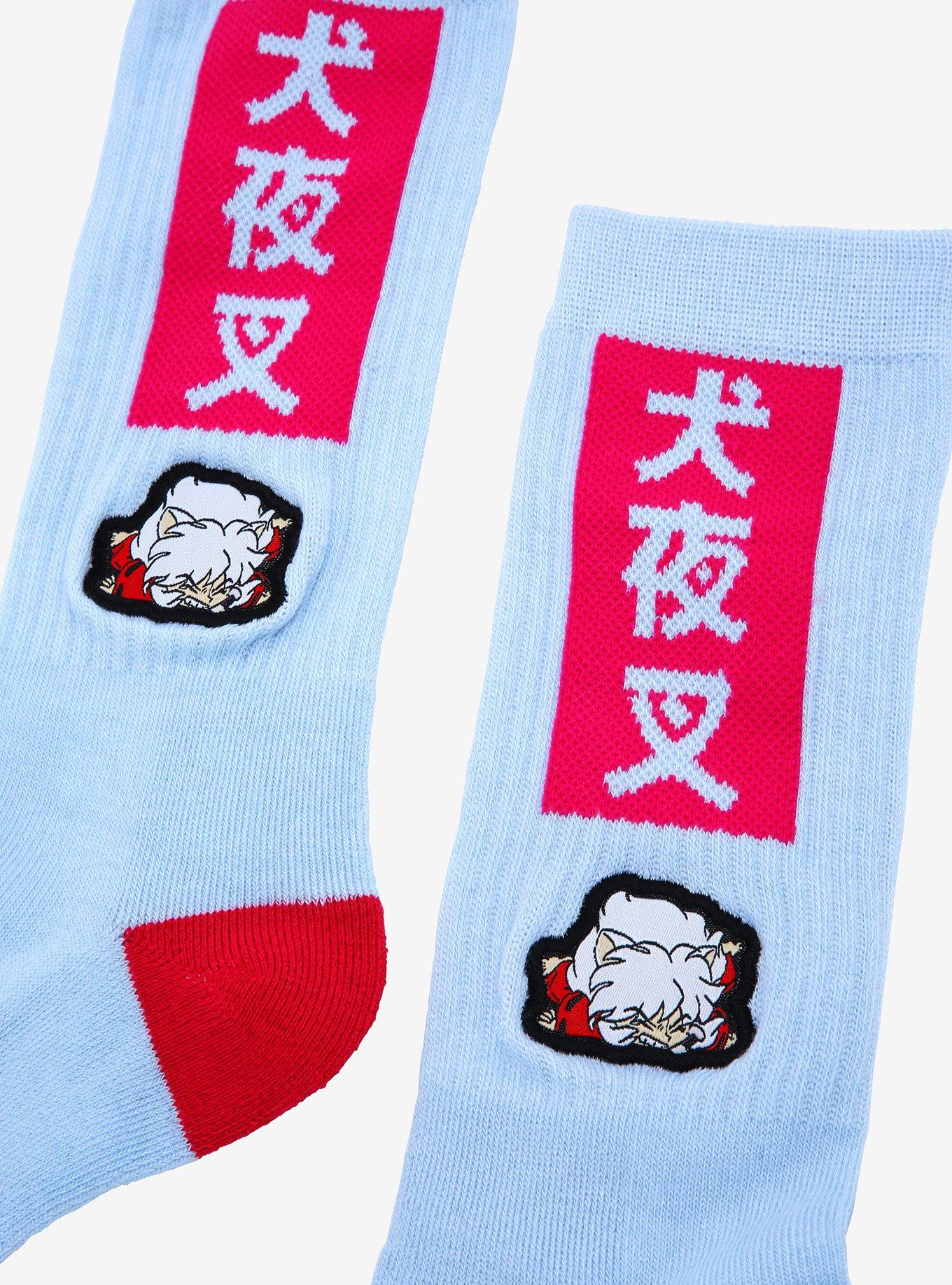 Inuyasha Kanji Crew Socks - BoxLunch Exclusive, , alternate