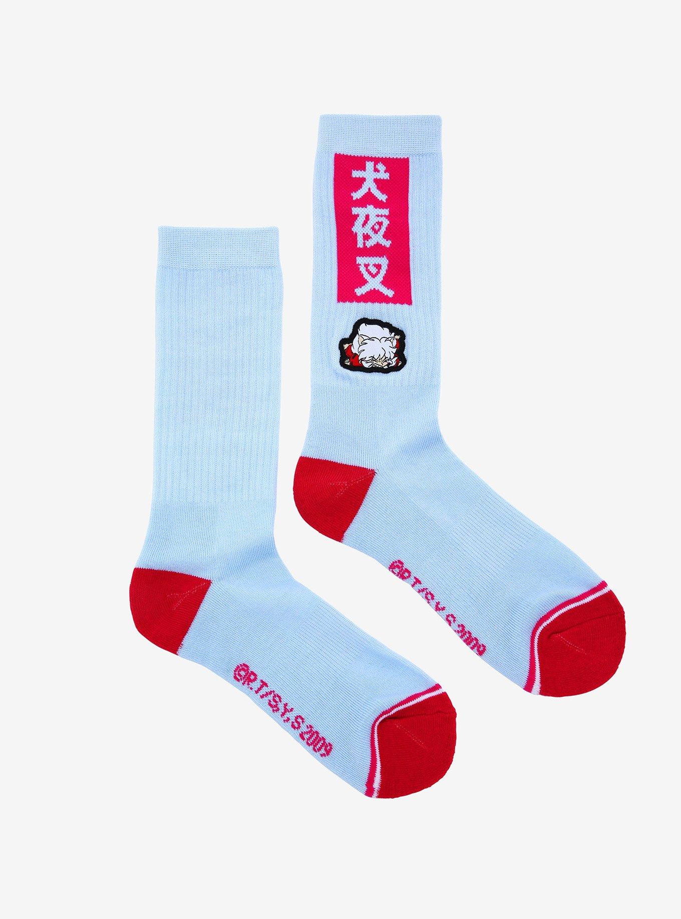 Inuyasha Kanji Crew Socks - BoxLunch Exclusive, , alternate