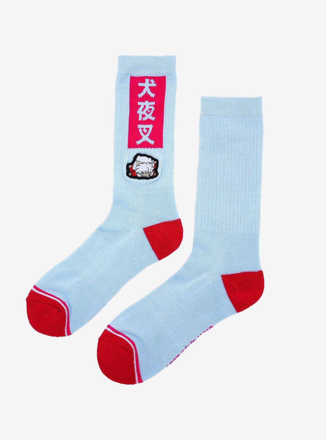 Inuyasha Kanji Crew Socks - BoxLunch Exclusive, , alternate