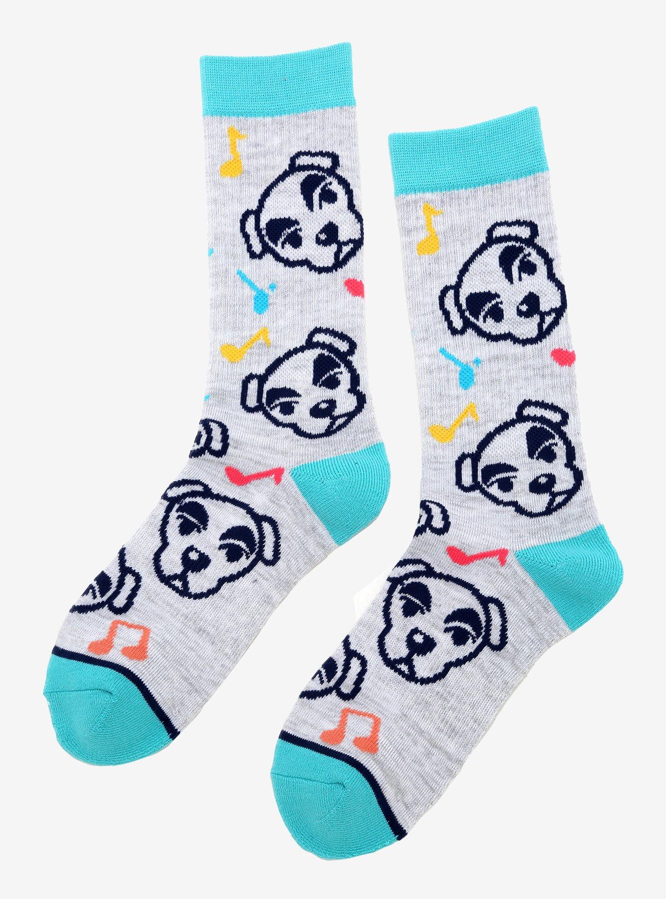 Nintendo Animal Crossing K.K. Slider Music Notes Crew Socks - BoxLunch Exclusive, , alternate