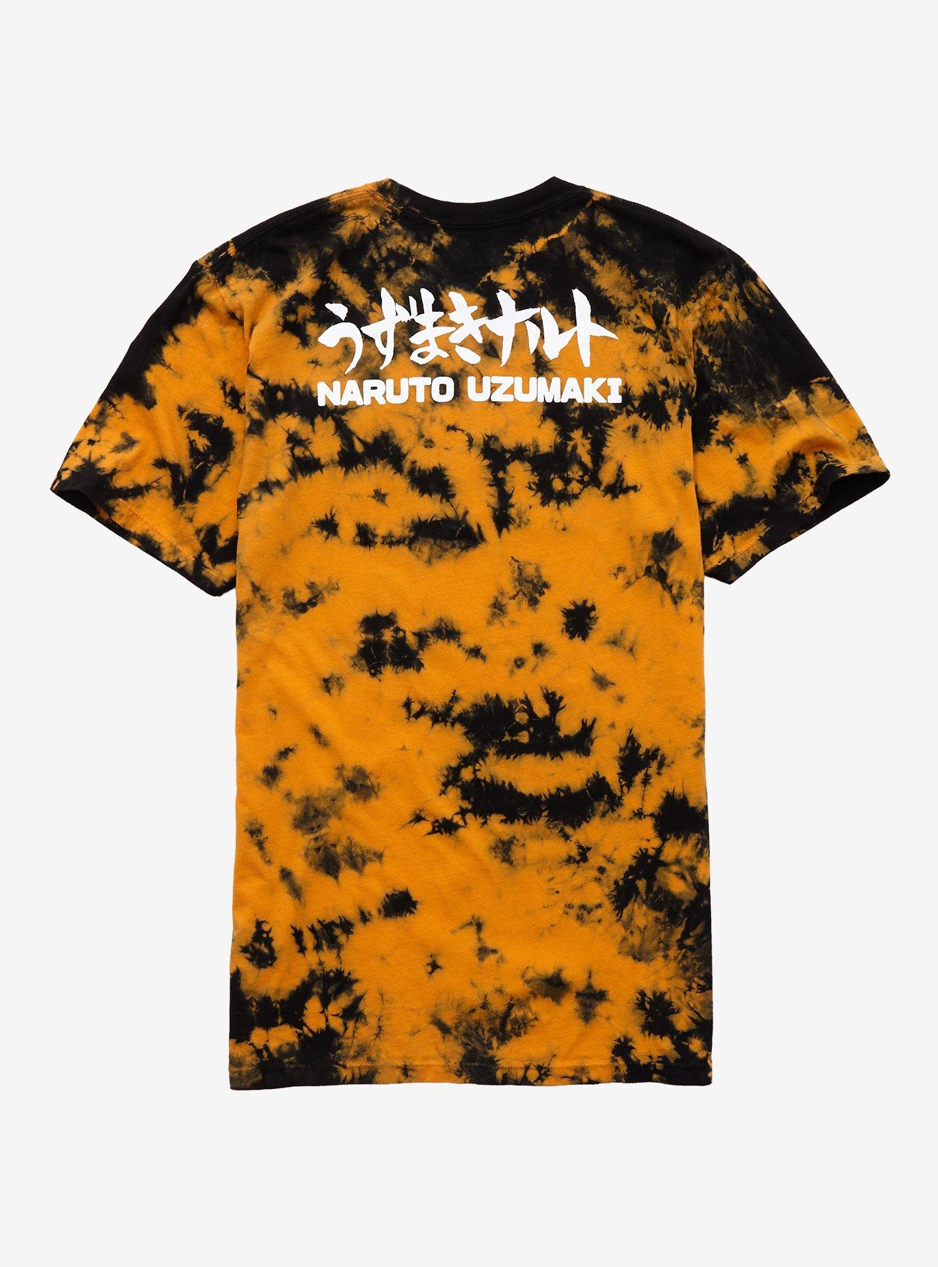 Naruto Shippuden Naruto Orange Acid Wash T-Shirt, MULTI, alternate