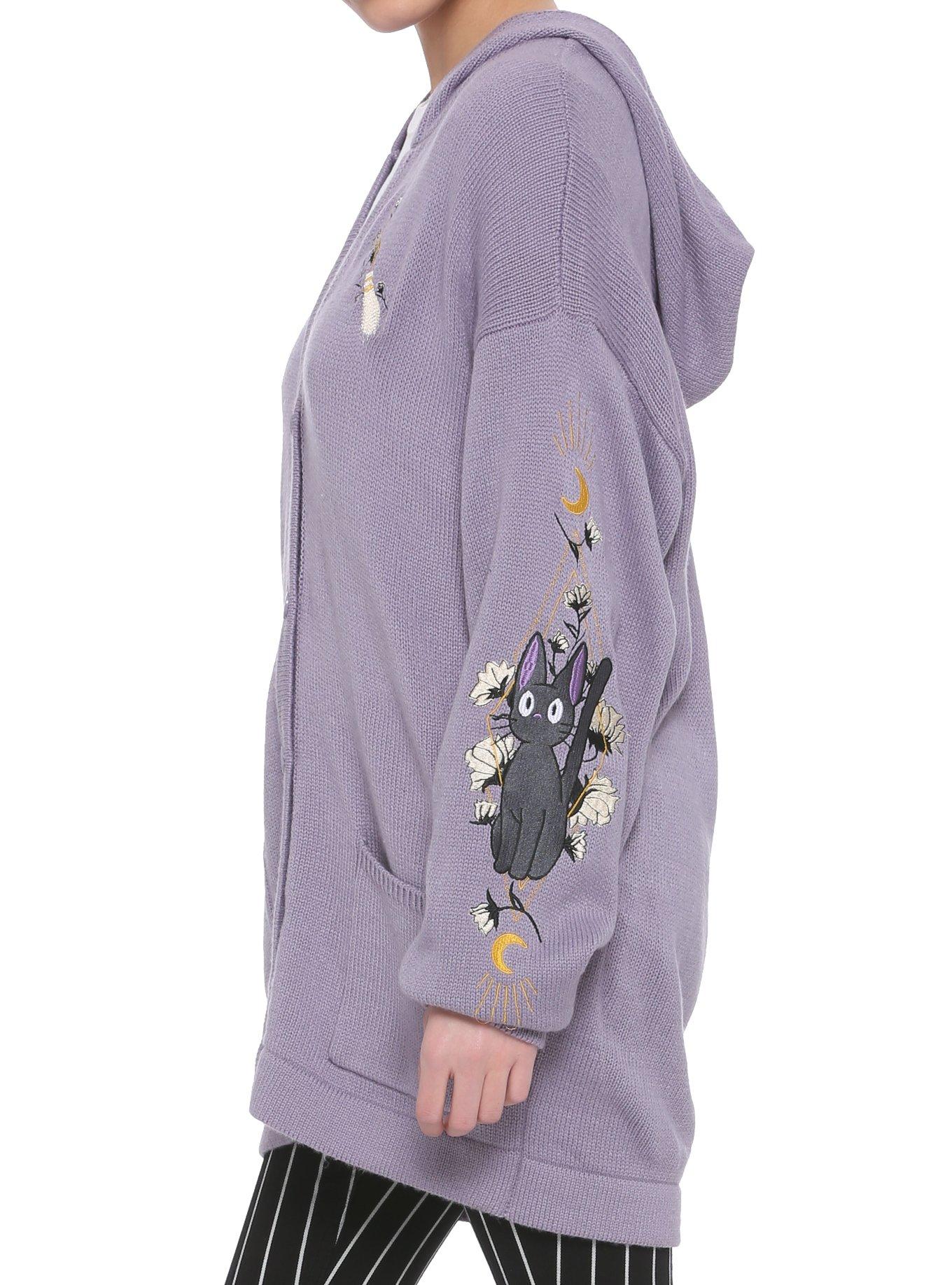 Her Universe Kiki's Delivery Service Jiji Oversized Girls Hooded Cardigan, MULTI, alternate