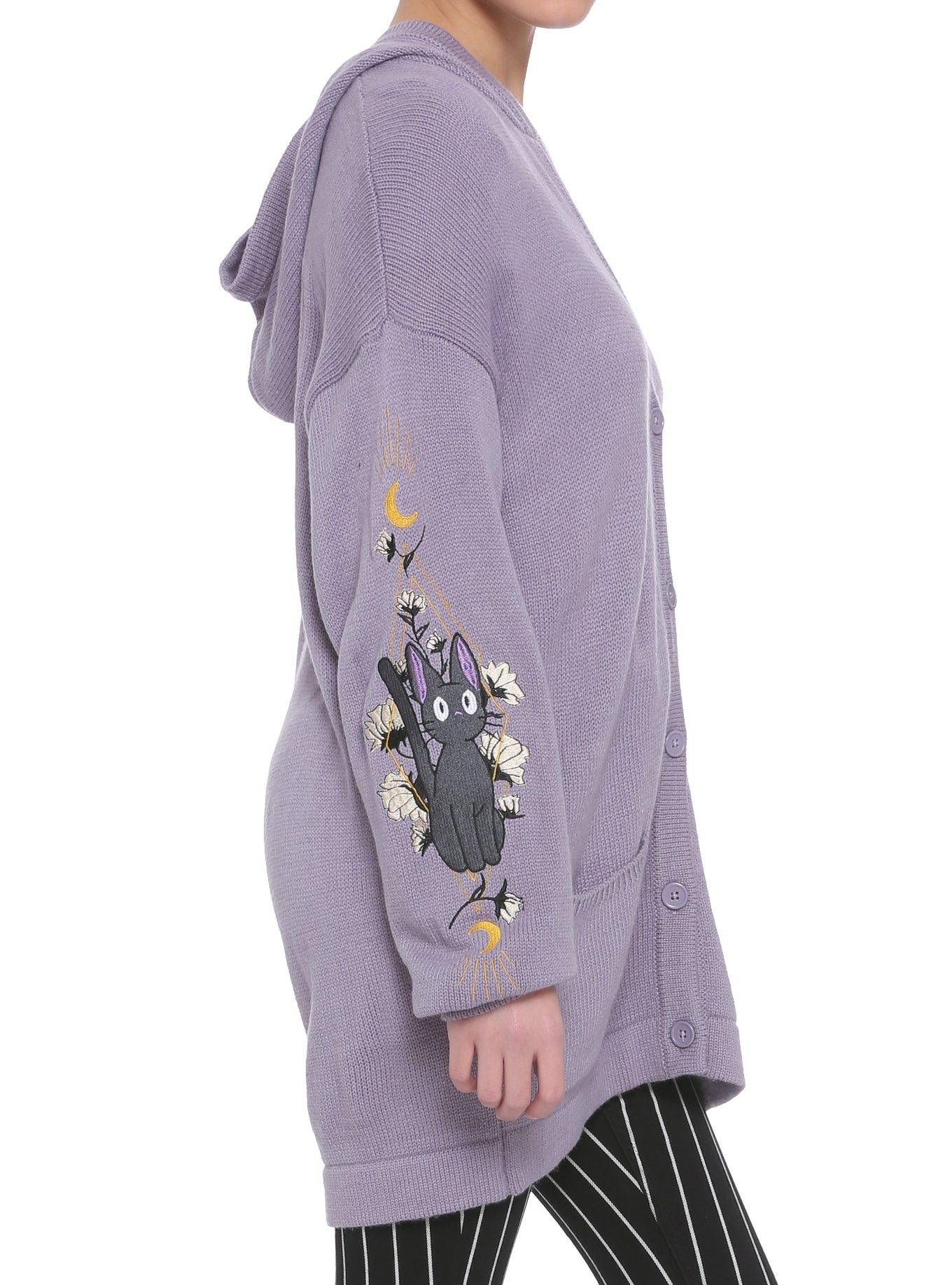 Her Universe Kiki's Delivery Service Jiji Oversized Girls Hooded Cardigan, MULTI, alternate