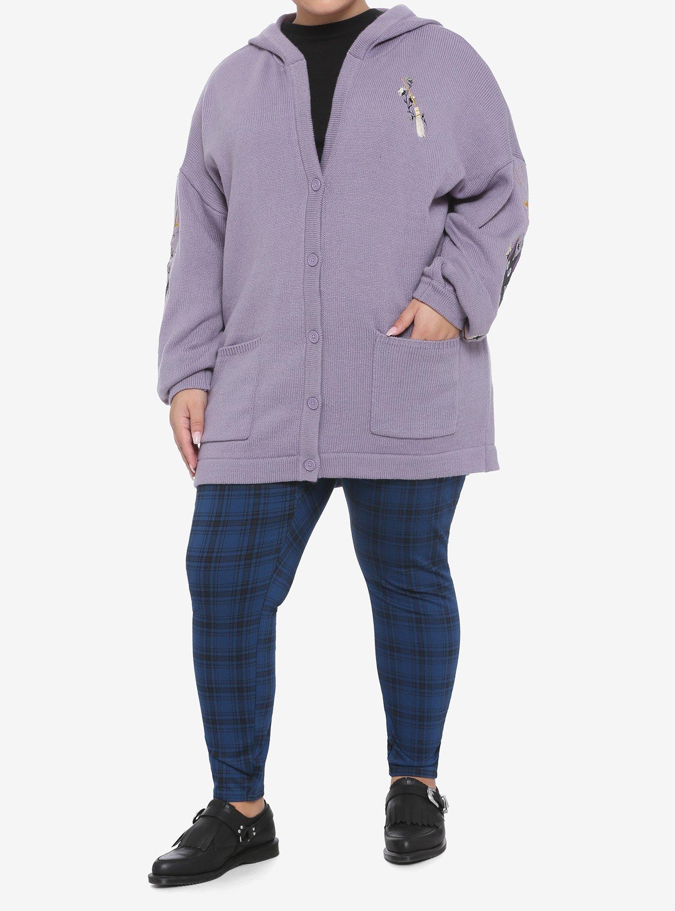 Her Universe Kiki's Delivery Service Jiji Oversized Girls Hooded Cardigan Plus Size, MULTI, alternate