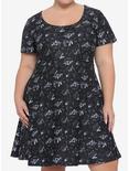 The Nightmare Before Christmas Mesh Back Dress Plus Size, BLACK, alternate