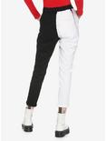 Black & White Split Pants With Detachable Chain, MULTI, alternate