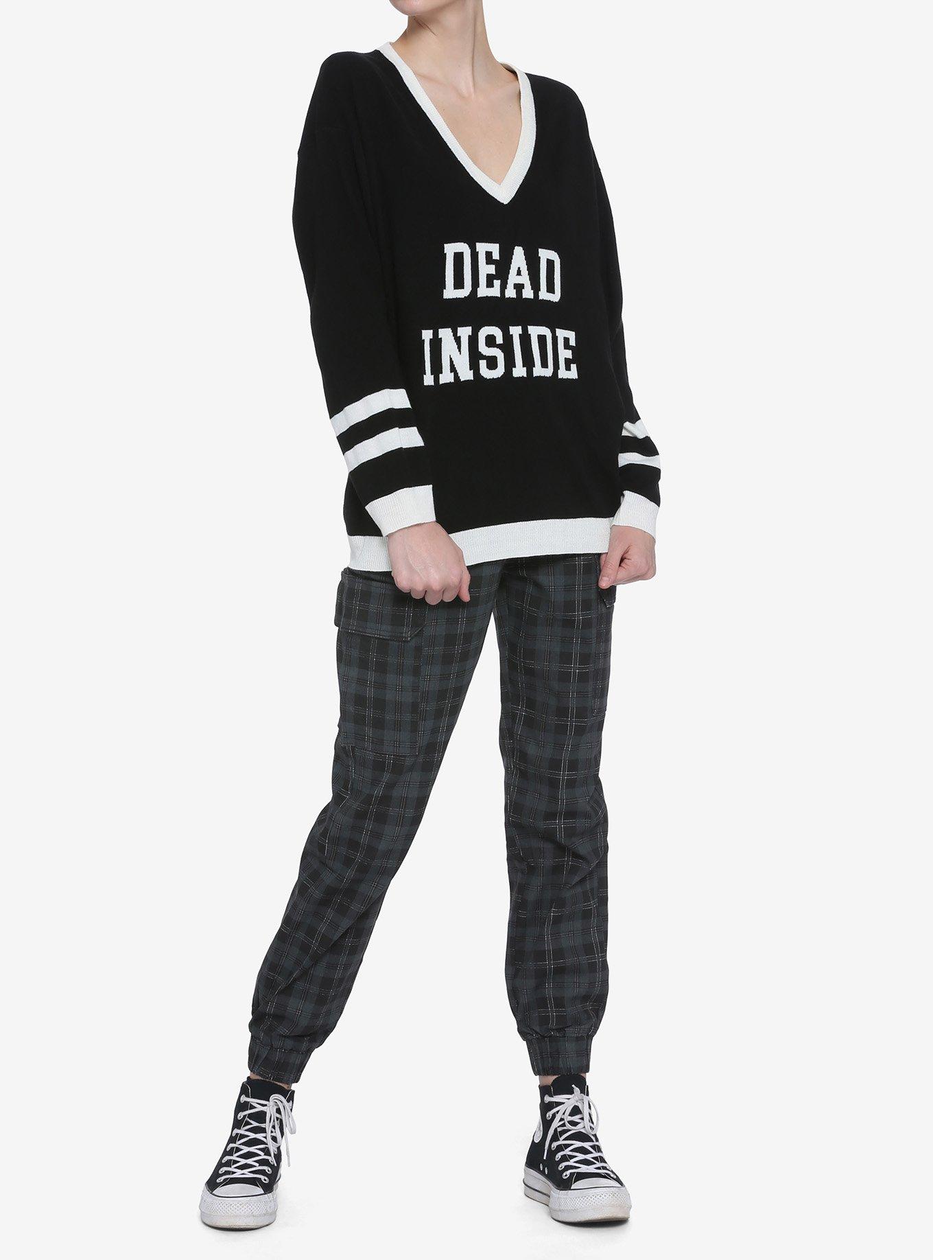 Dead Inside Girls Sweater, BLACK, alternate