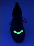Glow-In-The-Dark Bats Lace-Up Oxfords, BLACK, alternate