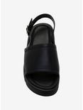 Flatform Buckle Slide Sandals, BLACK, alternate