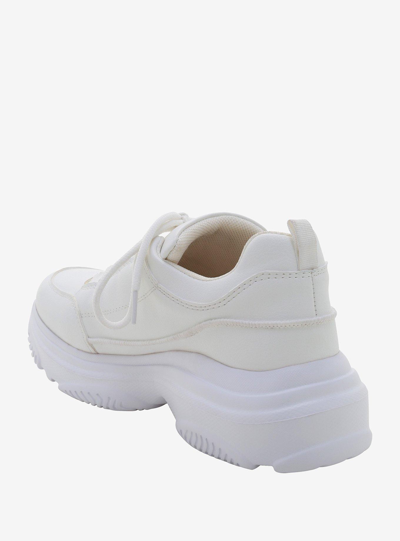 White Chunky Sneakers, WHITE, alternate