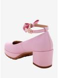 Pink Ankle Strap & Bow Heeled Mary Janes, PINK, alternate