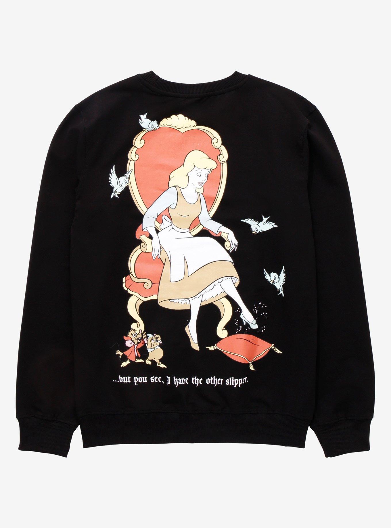 Cakeworthy Disney Cinderella Slipper Crewneck - BoxLunch Exclusive, BLACK, alternate
