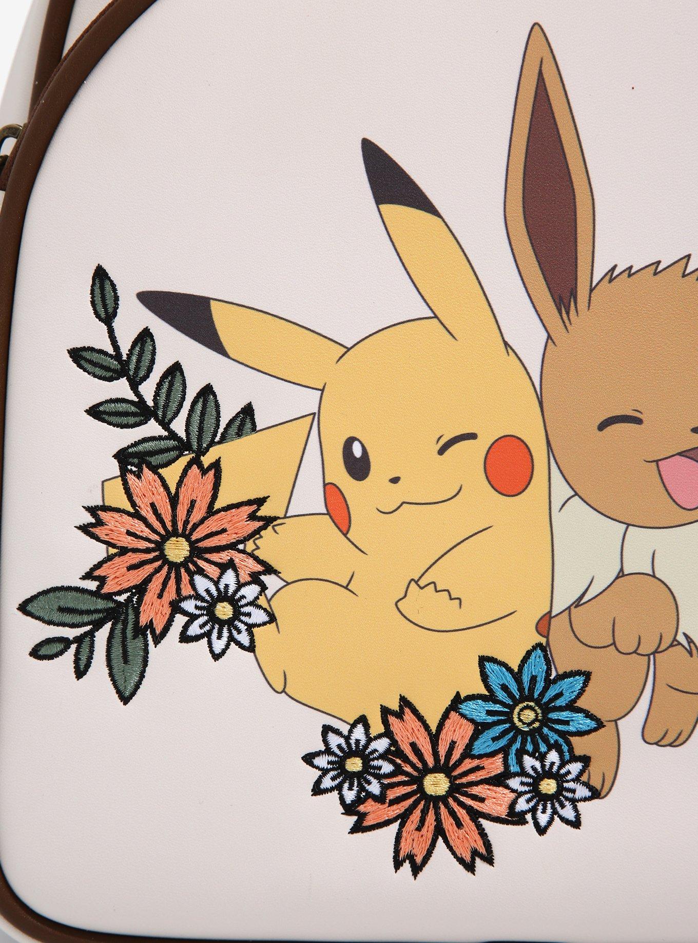 Loungefly Pok&eacute;mon Pikachu & Eevee Floral Mini Backpack - BoxLunch Exclusive, , alternate