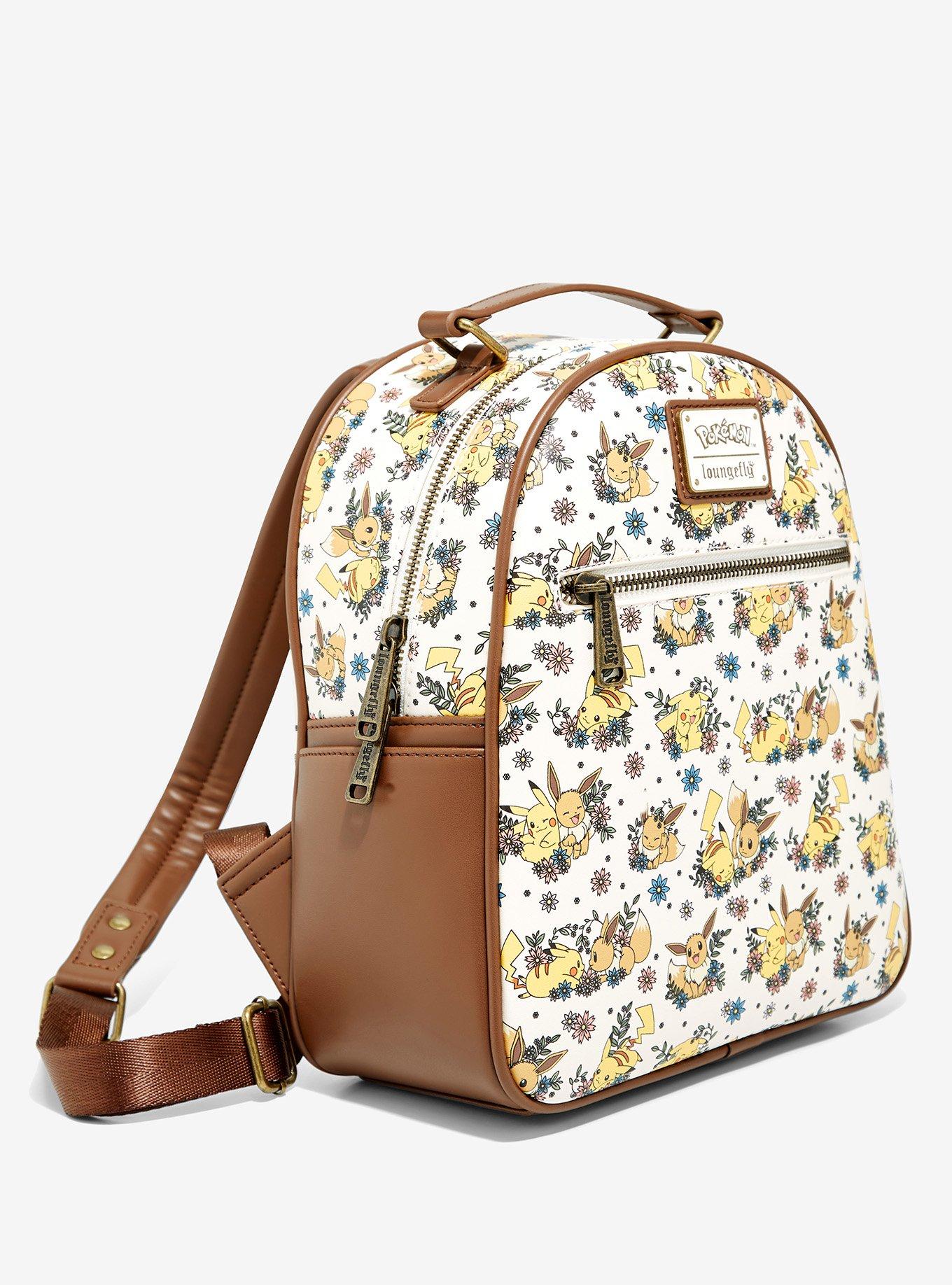 Loungefly Pok&eacute;mon Pikachu & Eevee Floral Mini Backpack - BoxLunch Exclusive, , alternate