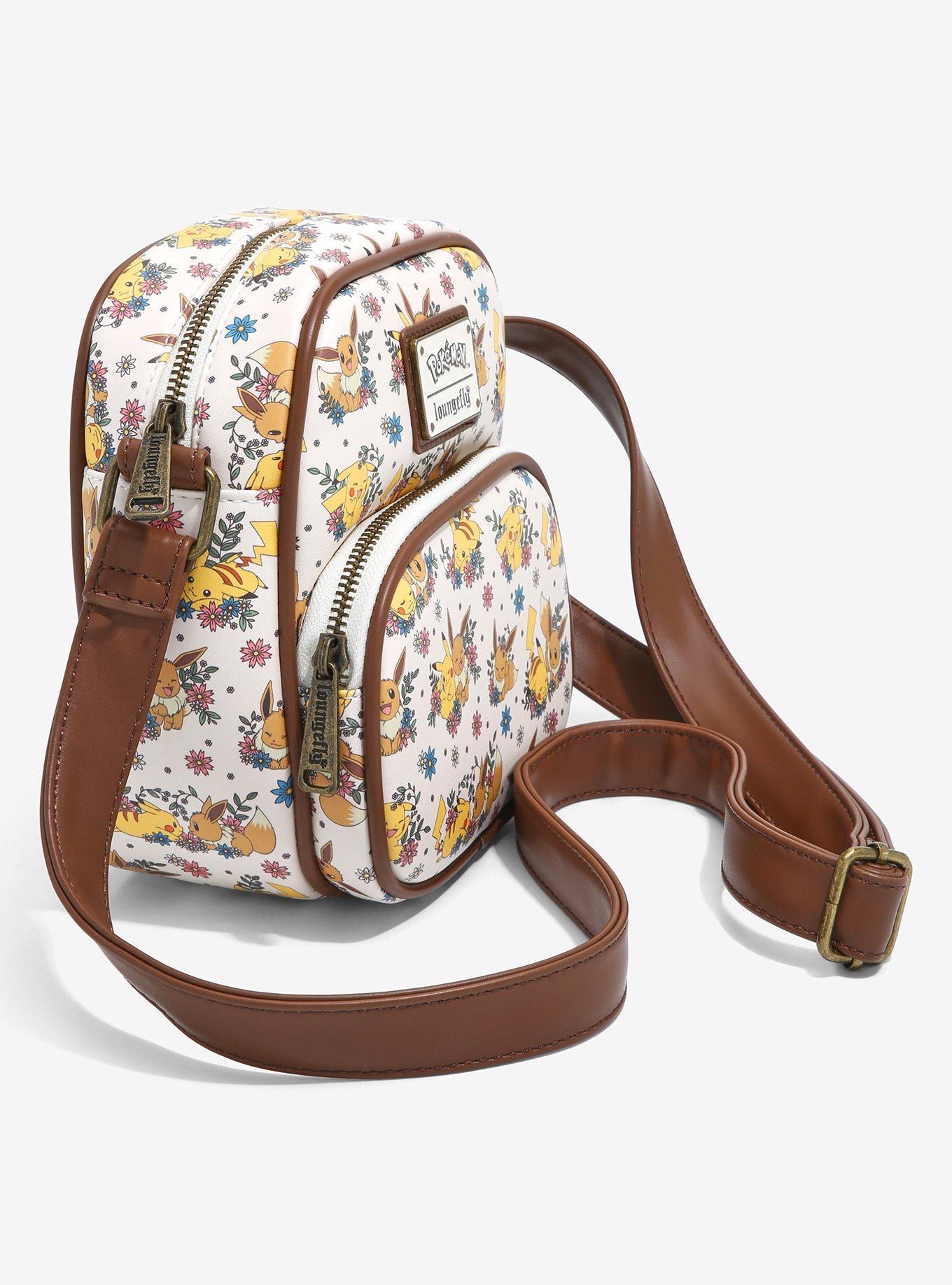 Loungefly Pokémon Pikachu & Eevee Floral Crossbody Bag - BoxLunch Exclusive, , alternate
