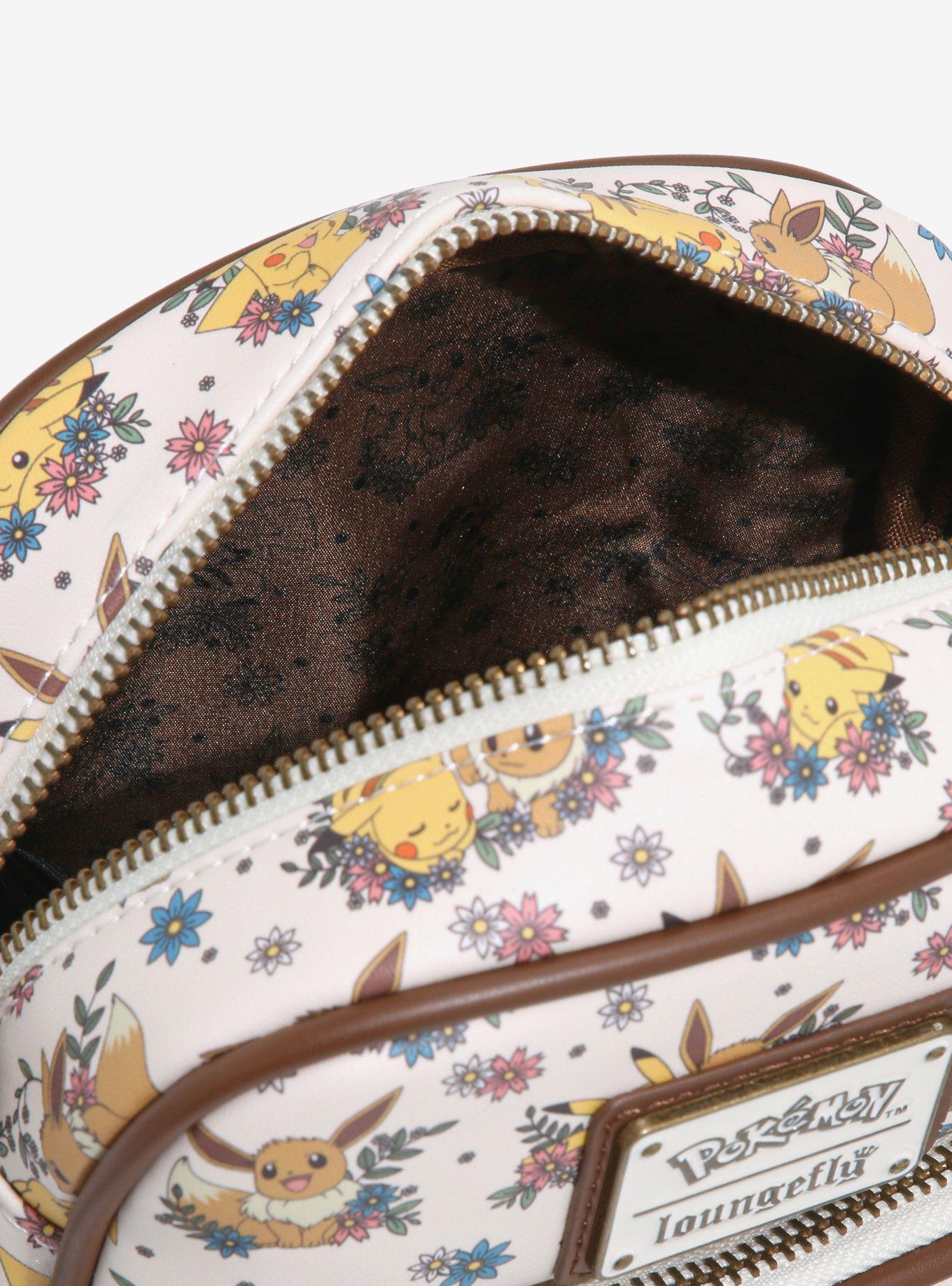 Loungefly Pokémon Pikachu & Eevee Floral Crossbody Bag - BoxLunch Exclusive, , alternate