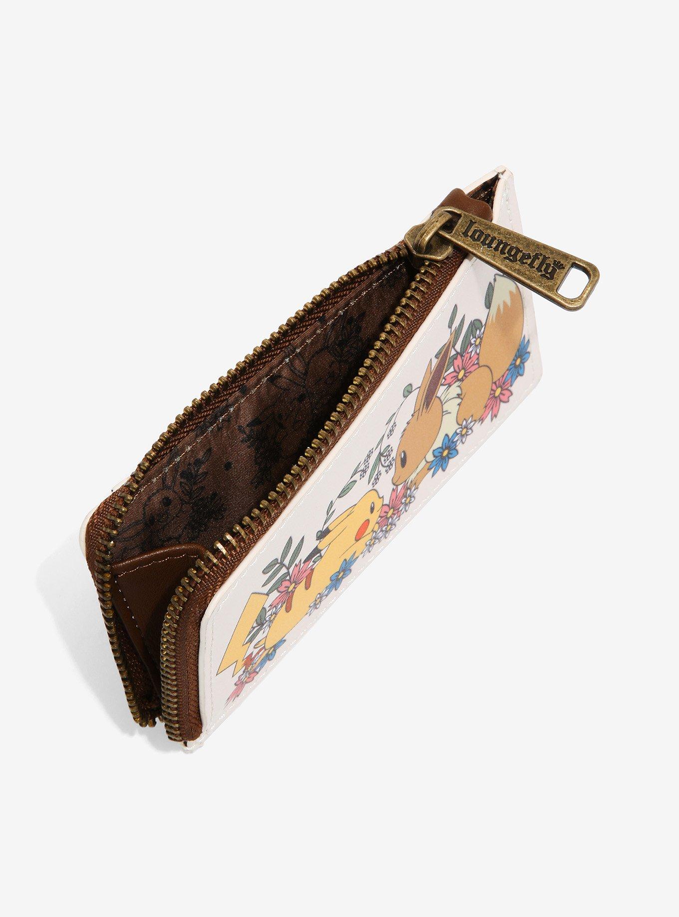 Loungefly Pok&eacute;mon Pikachu & Eevee Floral Cardholder - BoxLunch Exclusive, , alternate