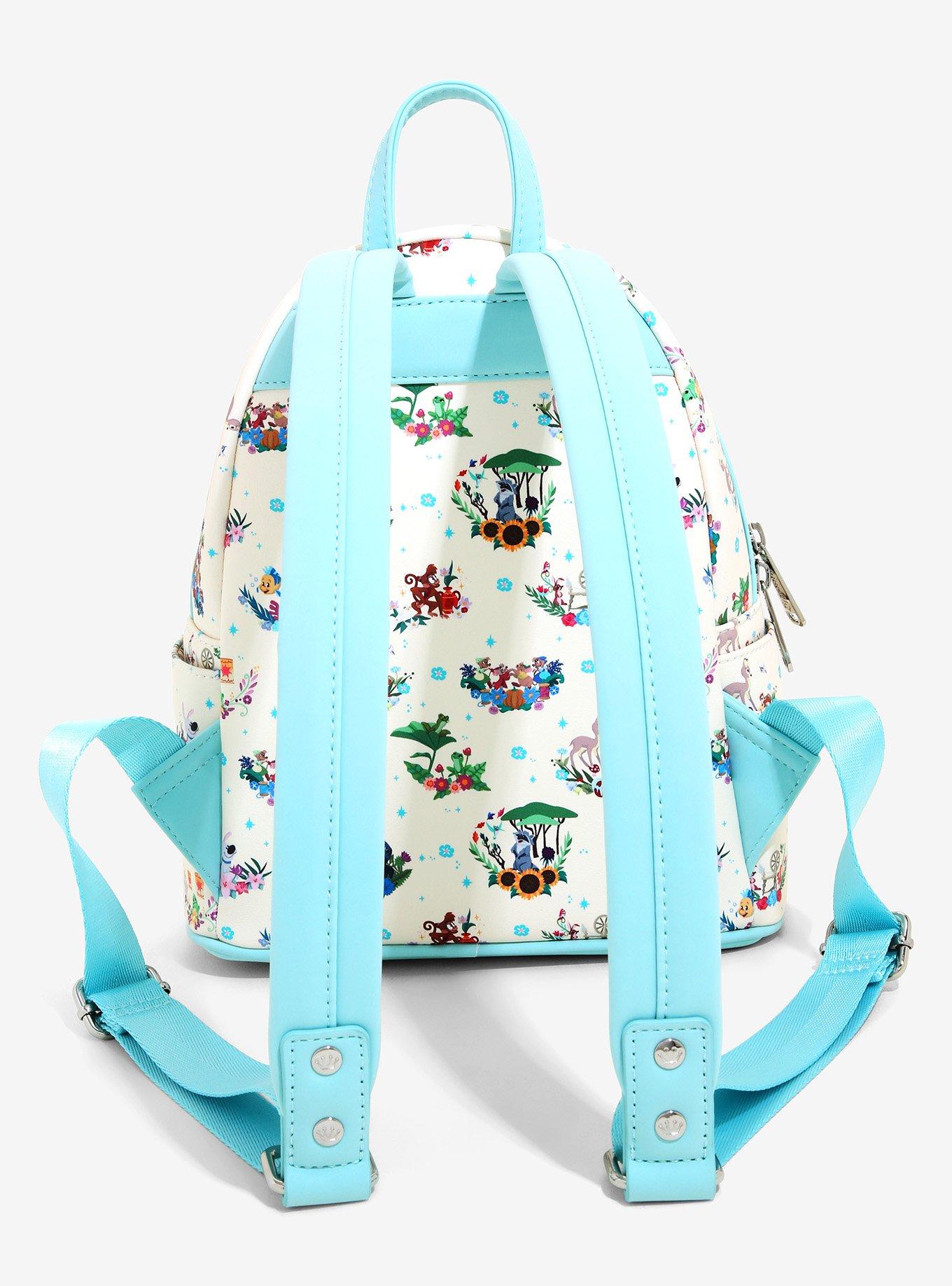 loungefly disney princess companion floral mini backpack