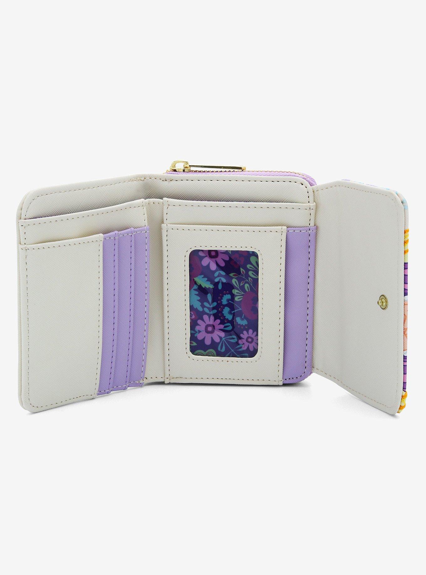 Loungefly Disney Tangled Floral Embroidered Small Zip Wallet - BoxLunch Exclusive, , alternate