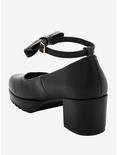 Ankle Strap & Bow Heeled Mary Janes, BLACK, alternate