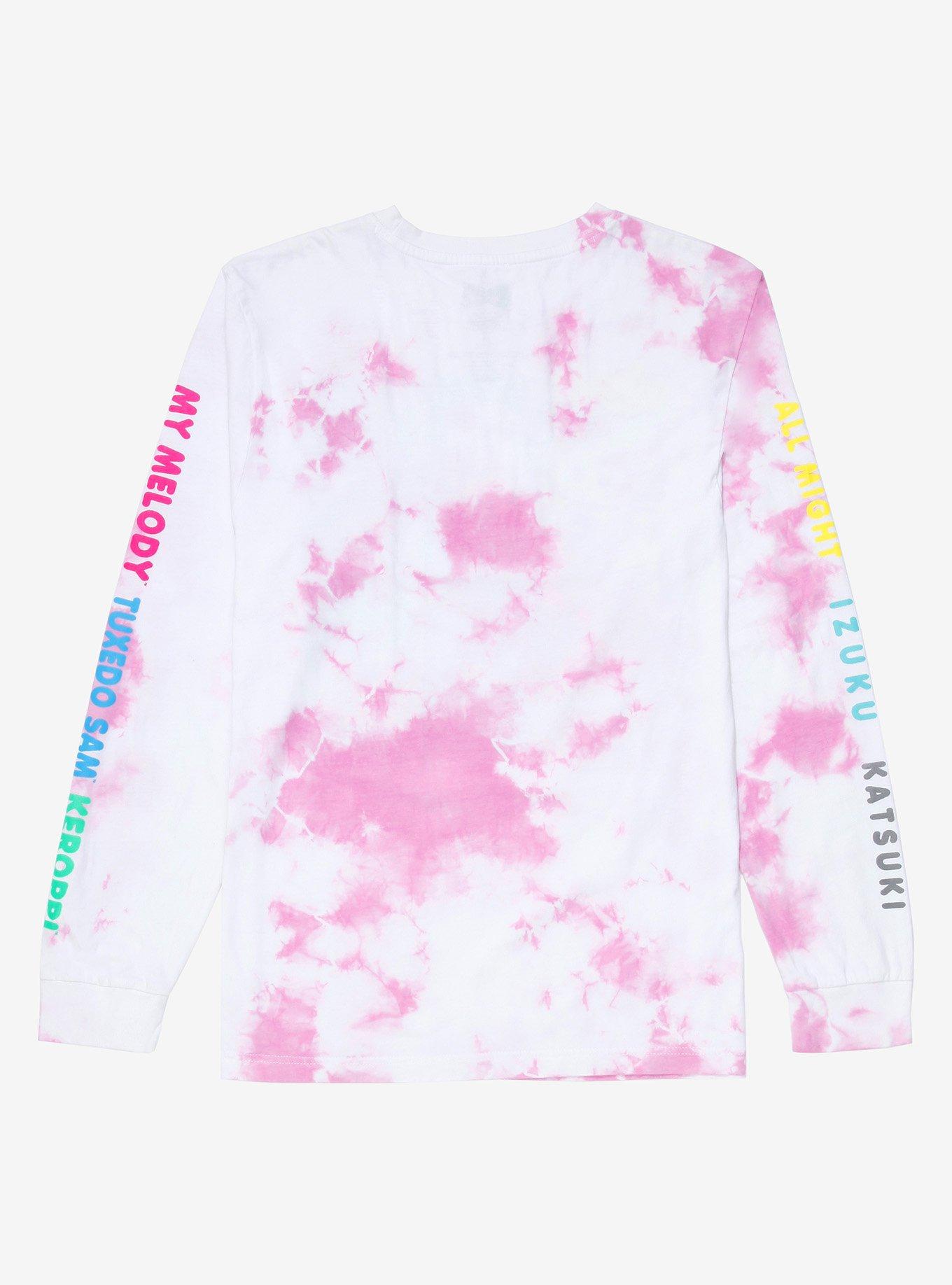 My Hero Academia x Hello Kitty and Friends Tie-Dye Long Sleeve T-Shirt - BoxLunch Exclusive, PINK, alternate