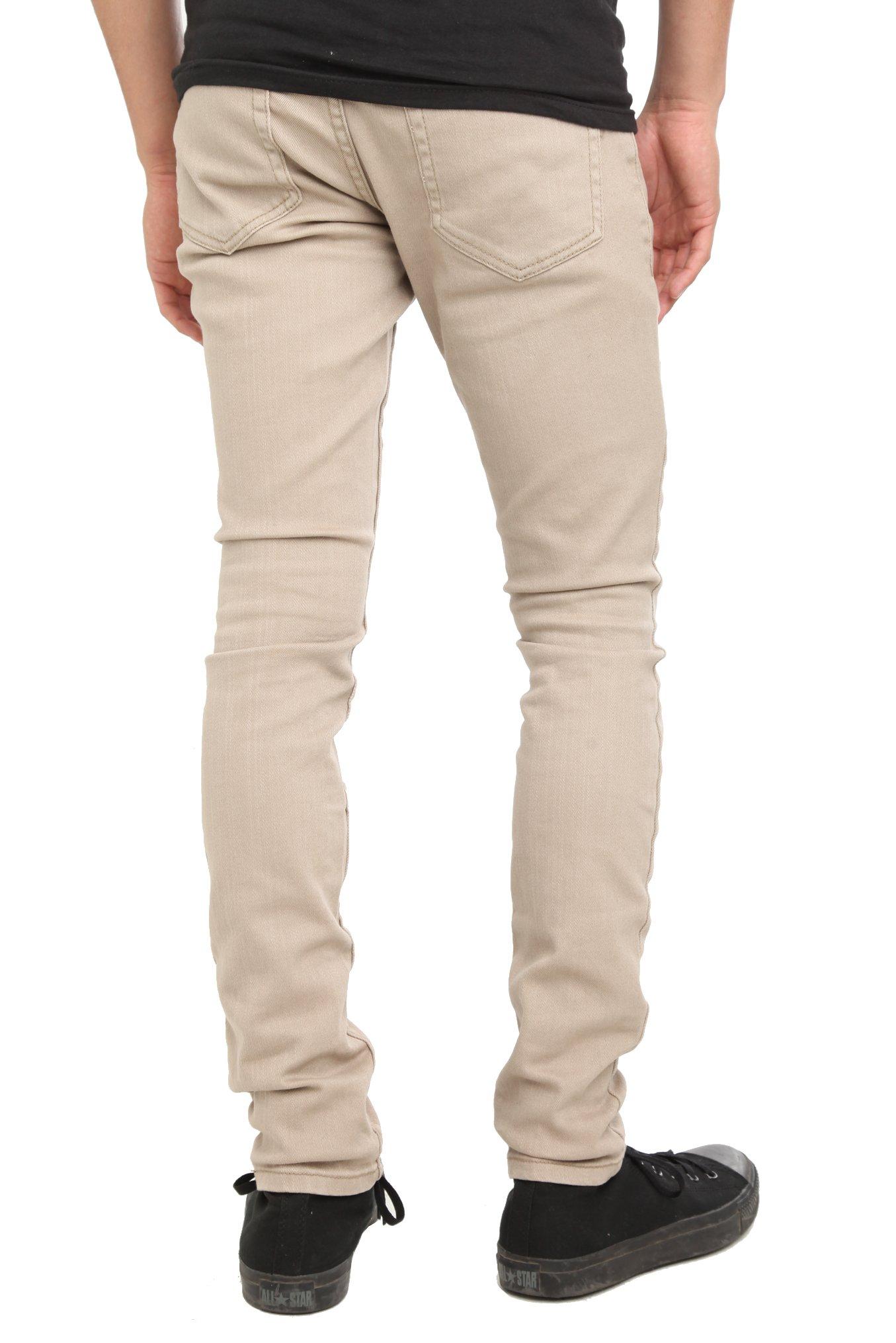 RUDE Khaki Skinny Fit Jeans, , alternate