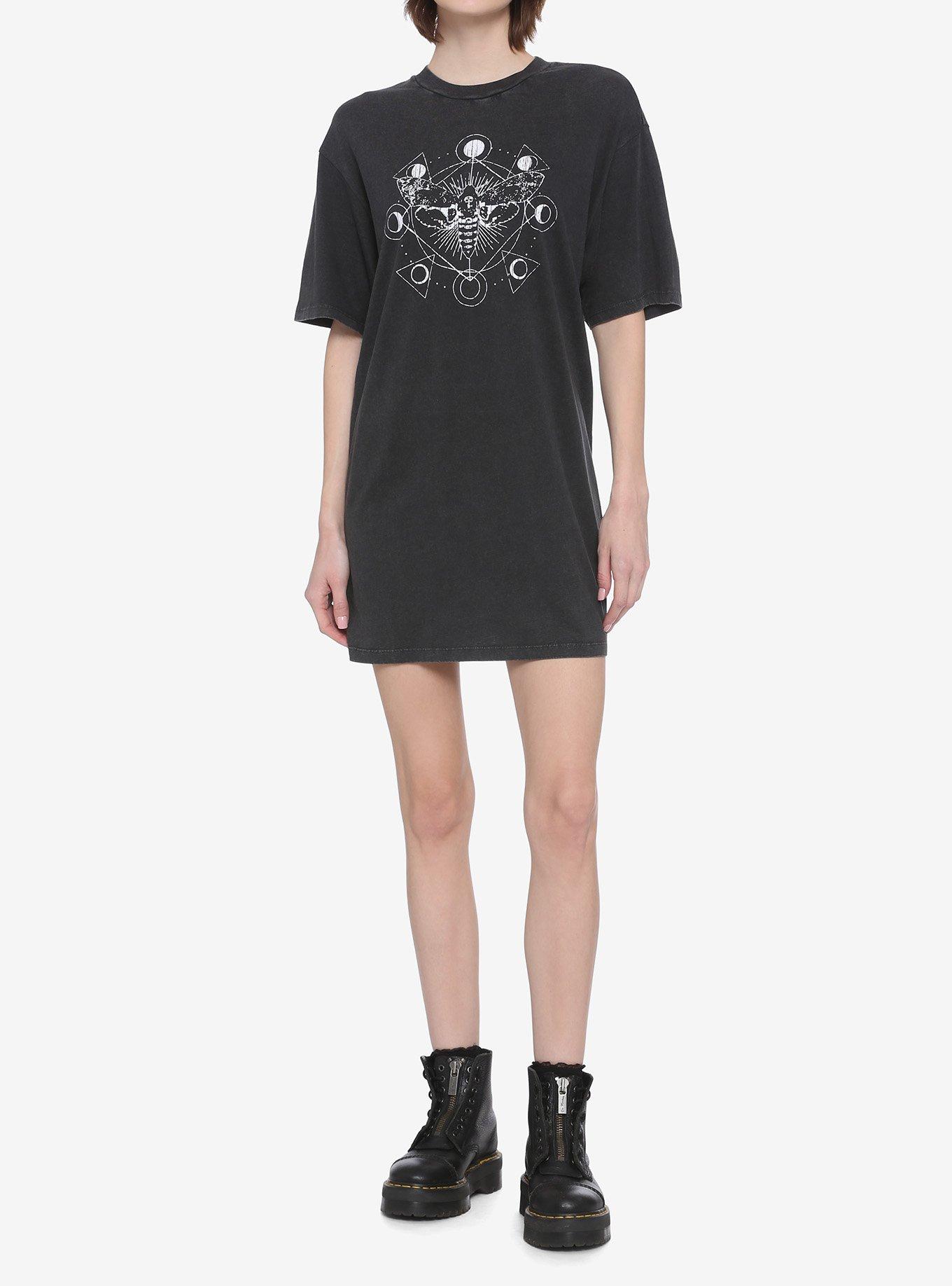 Moon Moth Mineral Wash T-Shirt Dress, TIE DYE, alternate