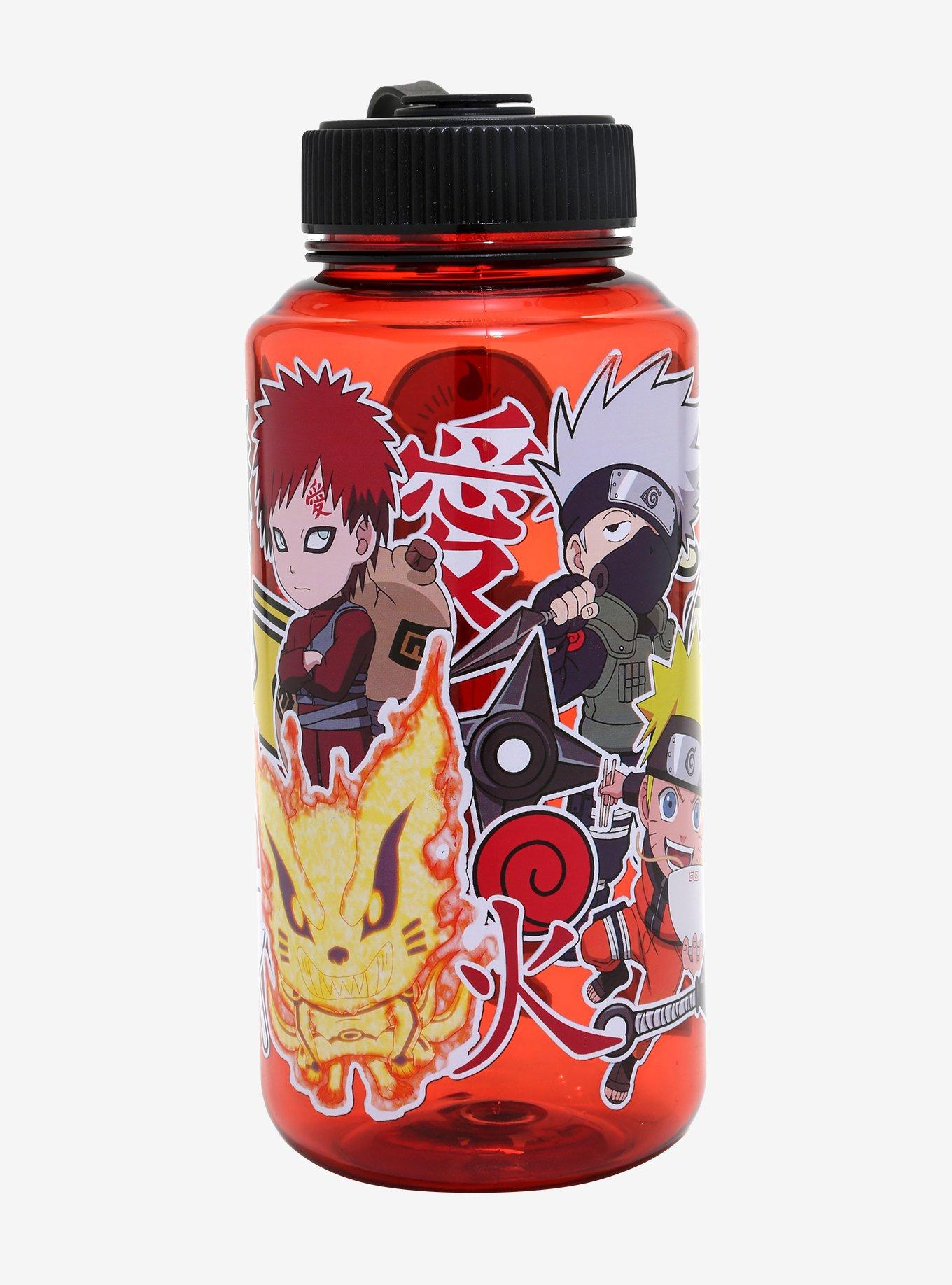 Naruto Shippuden Characters Sticker Water Bottle, , alternate - view 3