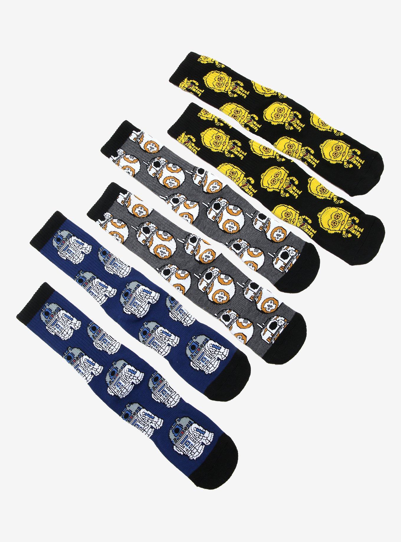Star Wars Droids Chibi Crew Sock Set - BoxLunch Exclusive, , alternate