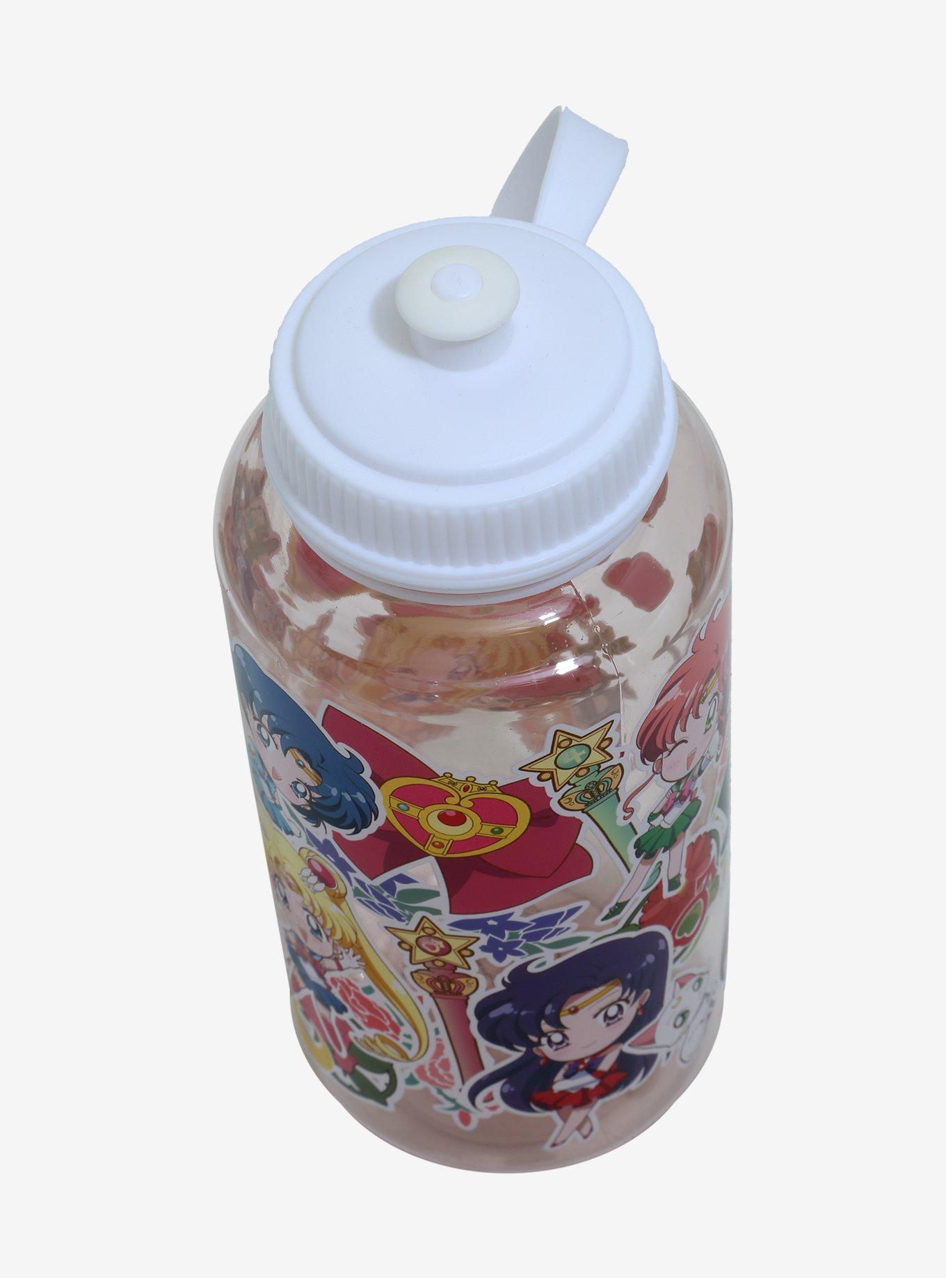 Sailor Moon Crystal Chibi Character Sticker Water Bottle, , alternate