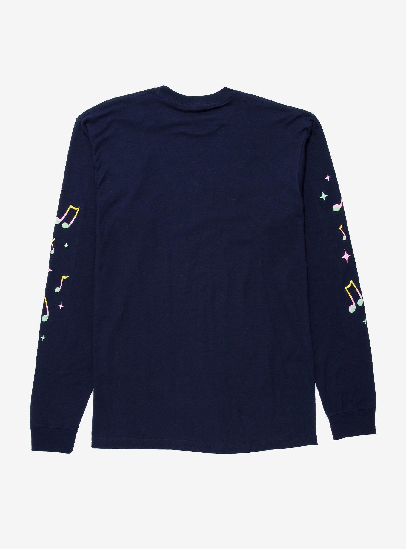 Disney Pixar Soul Half Note Jazz Club Women's Long Sleeve T-Shirt - BoxLunch Exclusive, NAVY, alternate