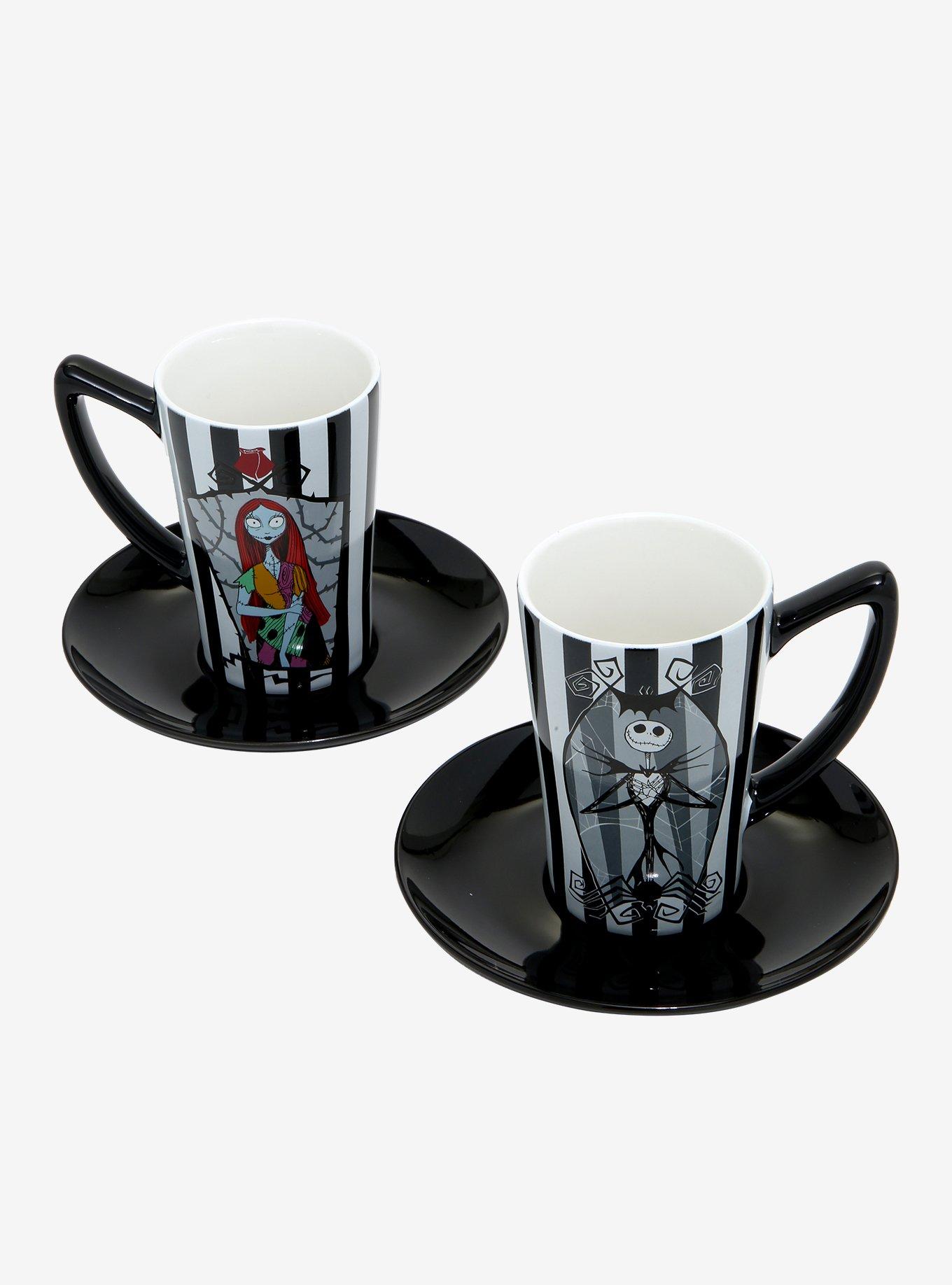 The Nightmare Before Christmas Jack & Sally Stripe Teacup & Saucer Set, , alternate