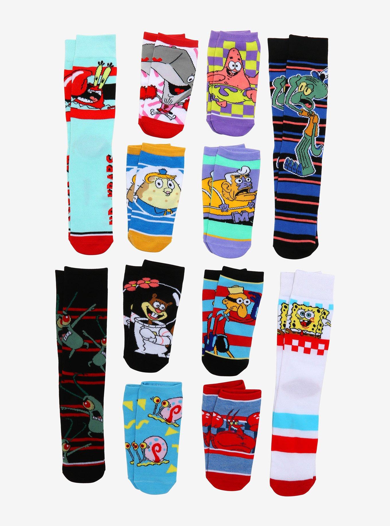 SpongeBob SquarePants 12 Days Of Socks Gift Set | Hot Topic