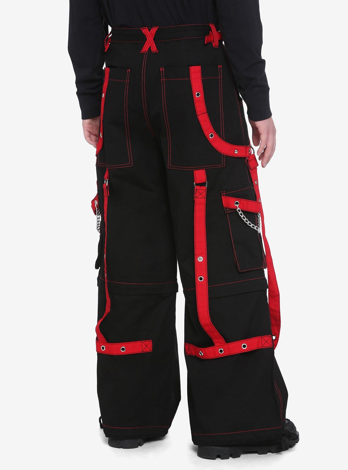 Tripp Black & Red Chain Zip-Off Pants