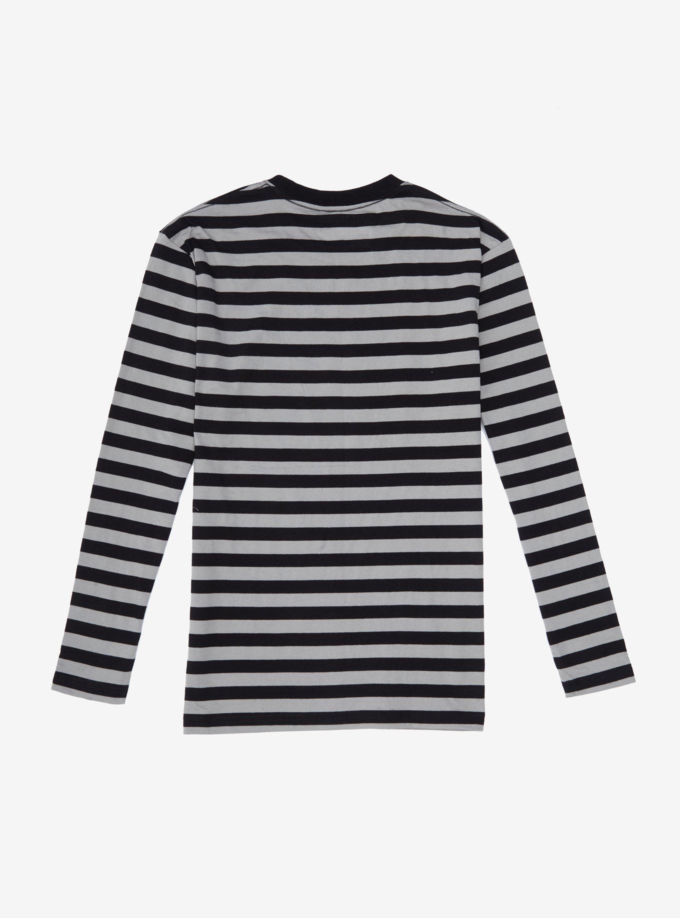 Grey & Black Stripe Long-Sleeve T-Shirt, STRIPE - GREY, alternate