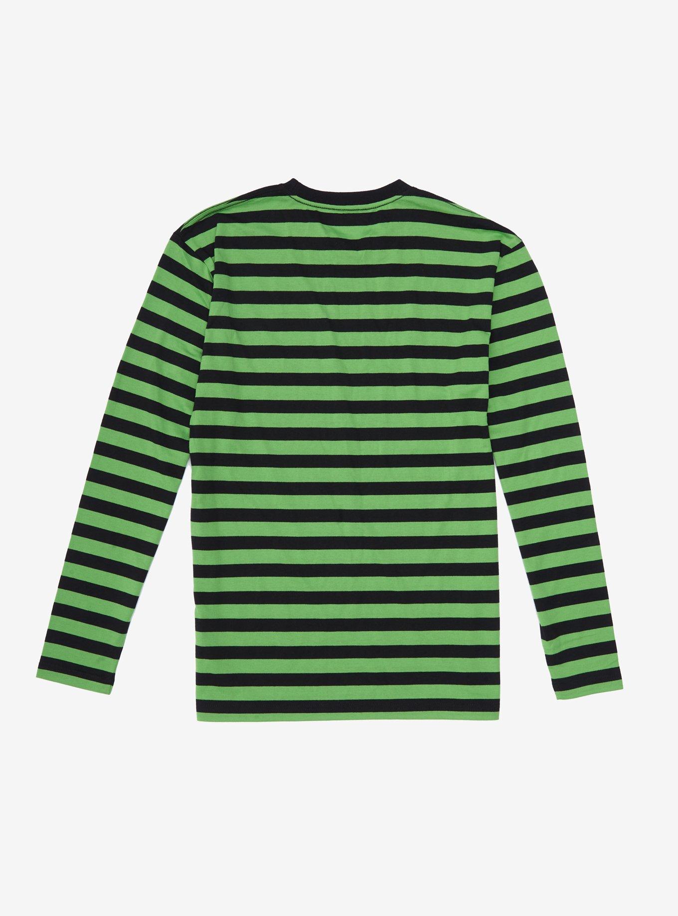 Green & Black Stripe Long-Sleeve T-Shirt, STRIPE - GREEN, alternate